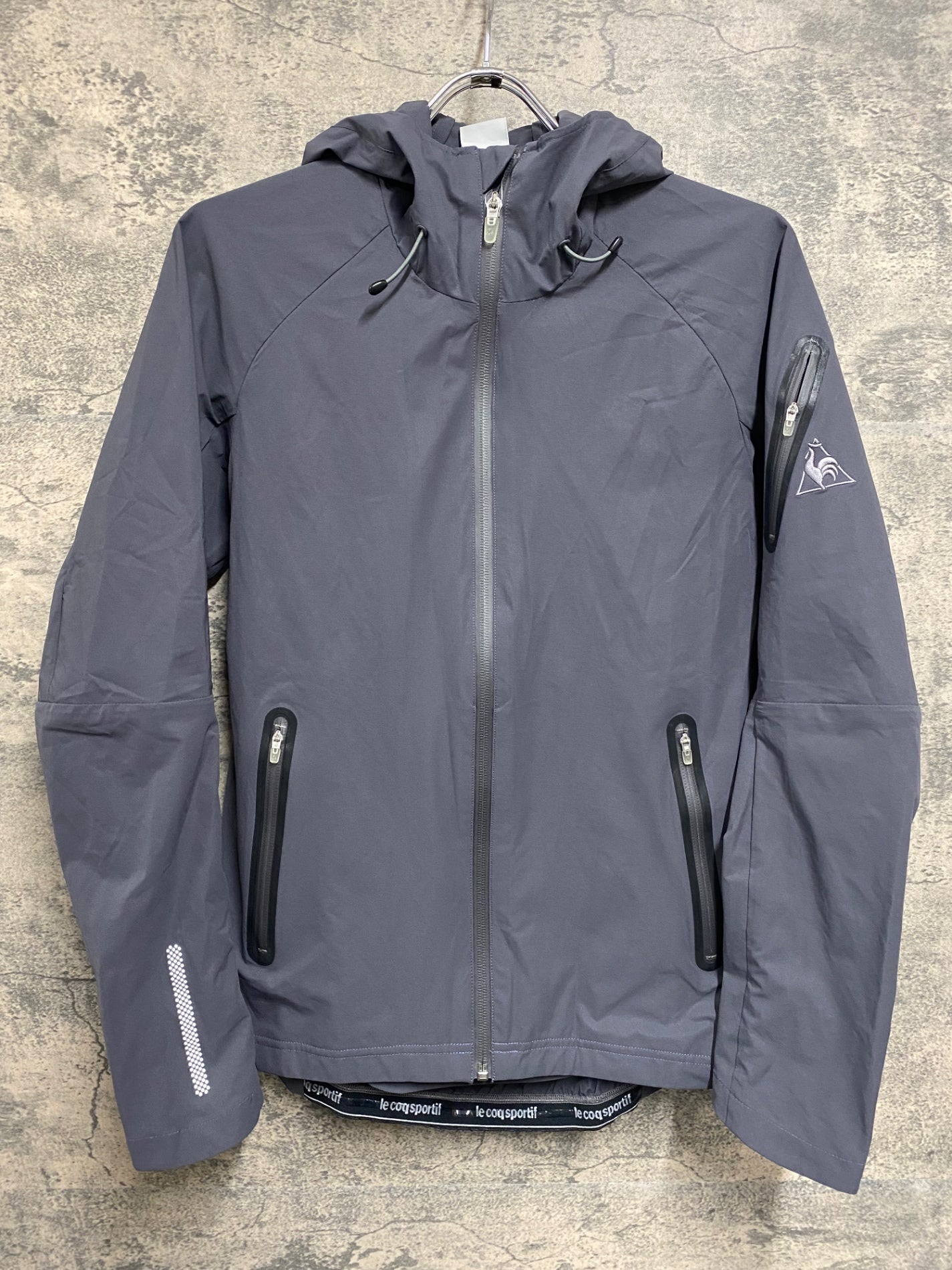 JC269 ルコックスポルティフ le coq sportif 長袖 ウィンドジャケット グレー M