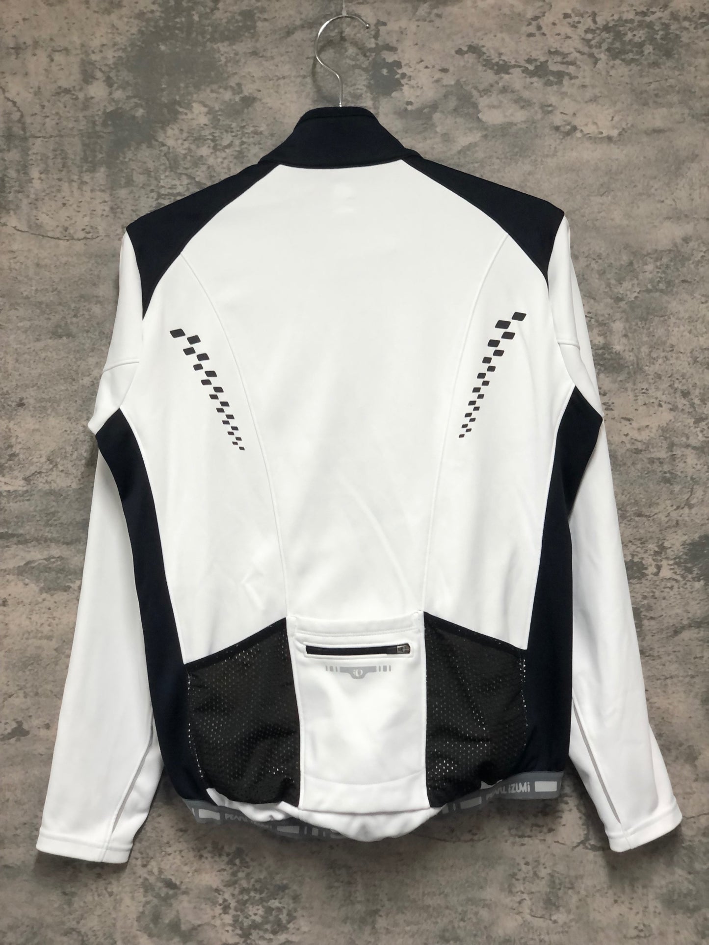 JC209 パールイズミ PEARL iZUMi 長袖 サイクルジャケット 白 黒 M 裏起毛