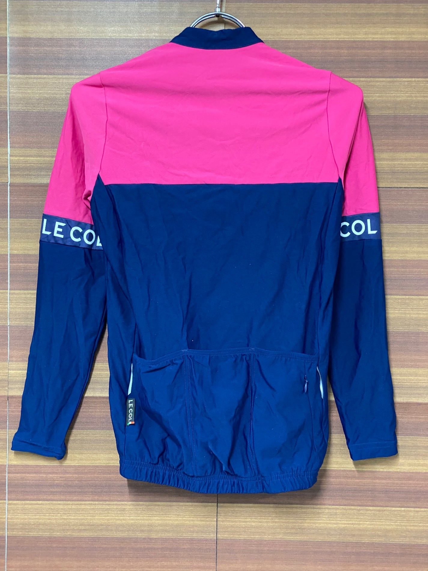 IO336 ルコル LECOL レディース 長袖 サイクルジャージ ピンク青 S