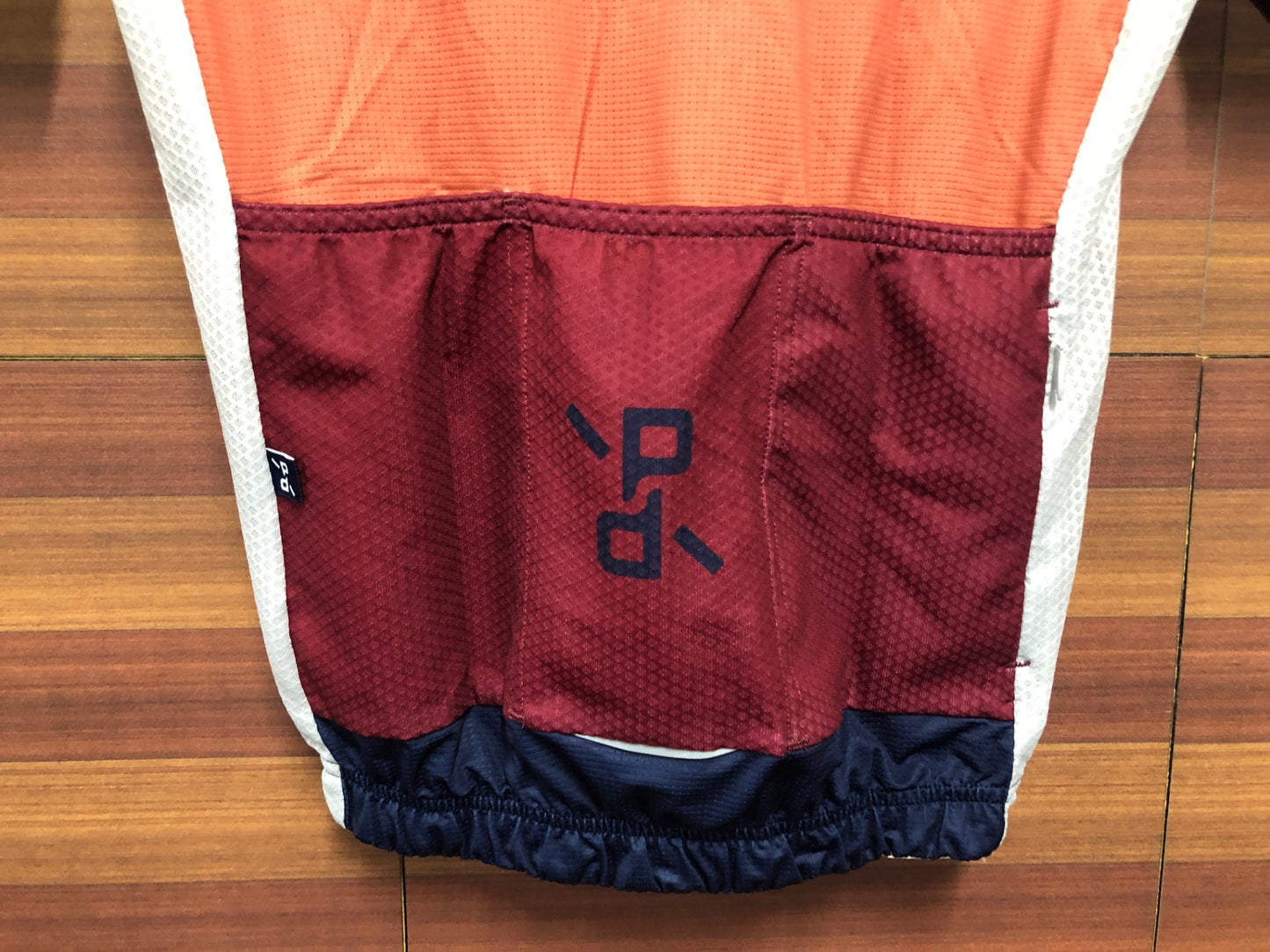 IQ752 プロトンドパリ PELOTON DE PARIS 半袖 サイクルジャージ 白 オレンジ 赤 XS