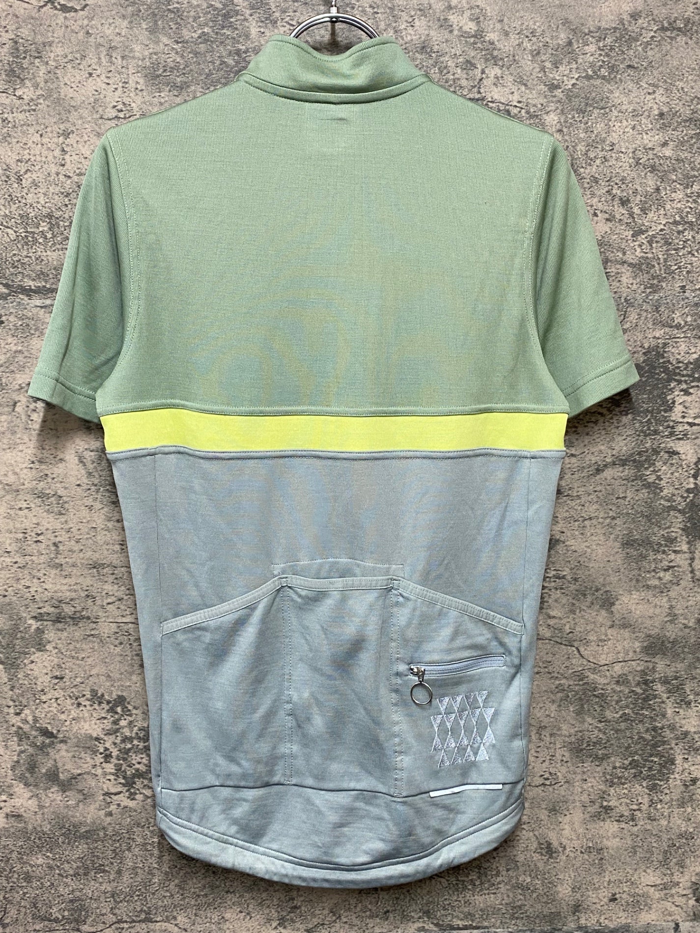 IZ963 ラファ Rapha CLUB JERSEY 半袖 サイクルジャージ ハーフジップ グレー 緑 S