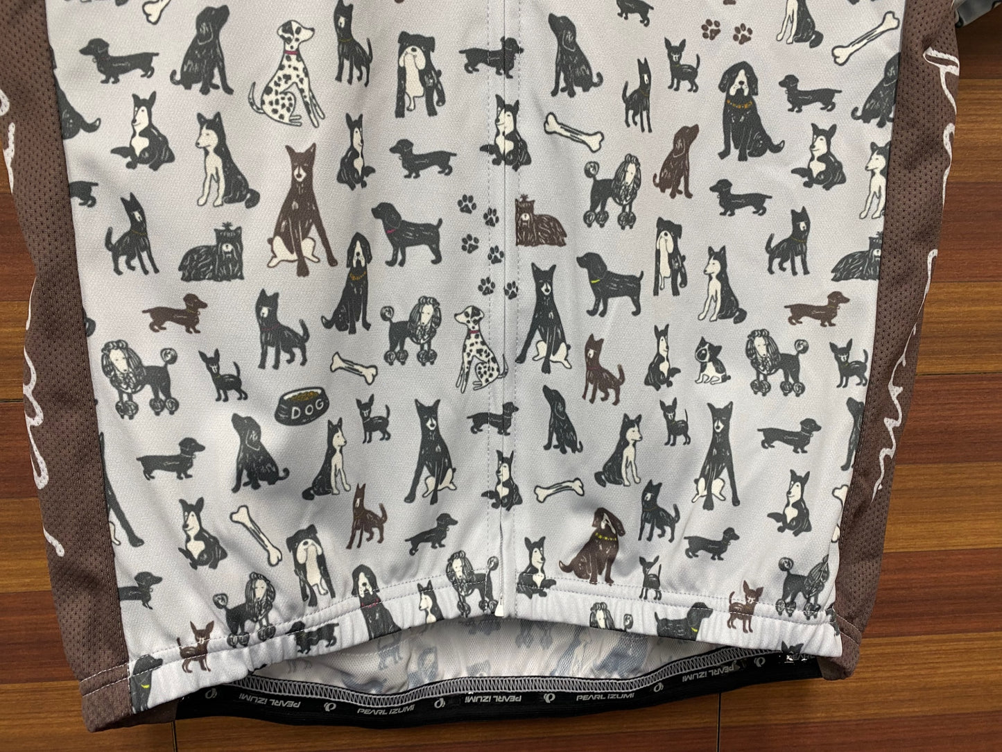 IM111 パールイズミ PEARL iZUMi 半袖 サイクルジャージ グレー アニマル柄 XL