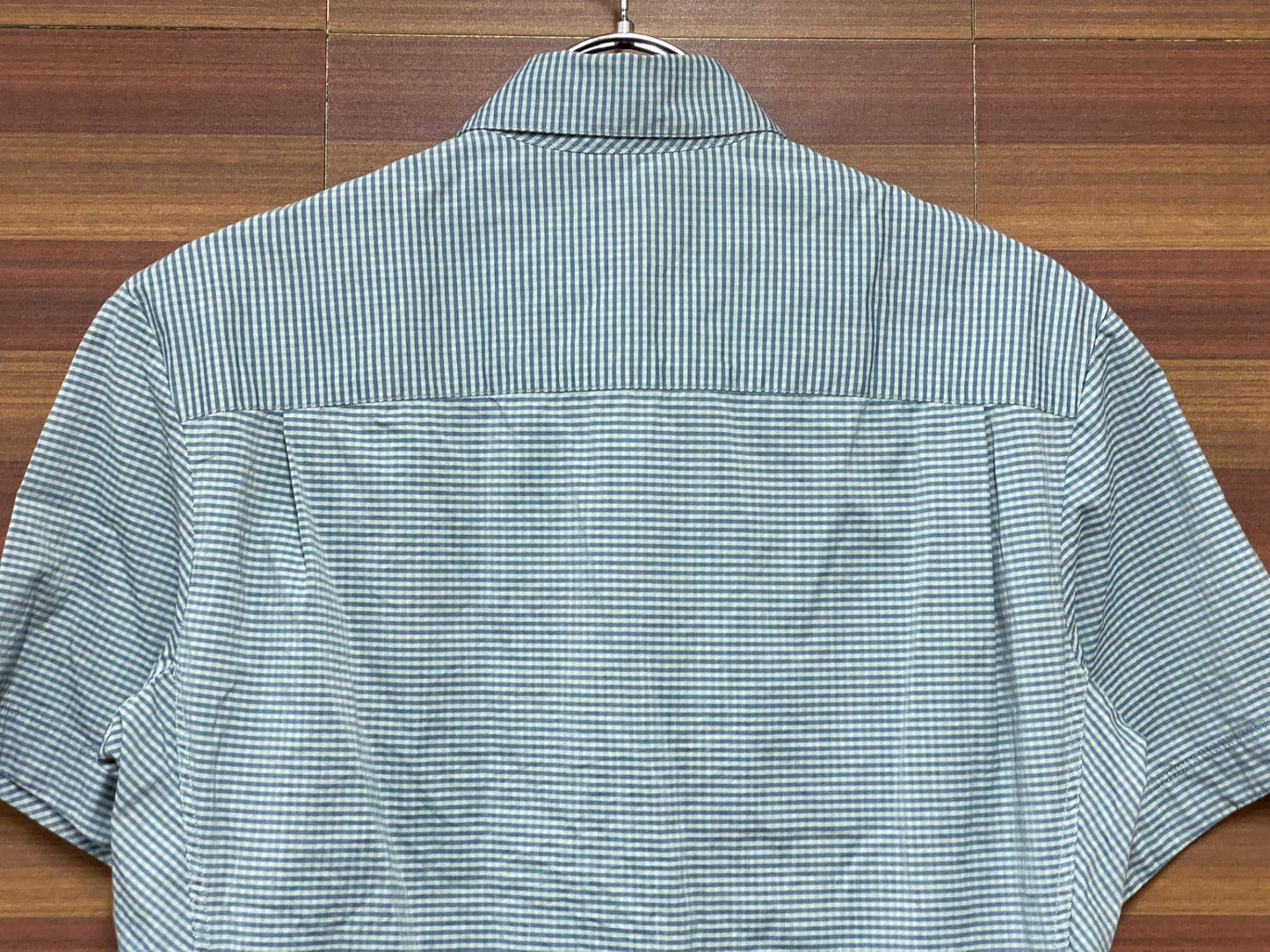 II627 ラファ Rapha SHORT SLEEVE SHIRT 半袖 Yシャツ 白 青 S