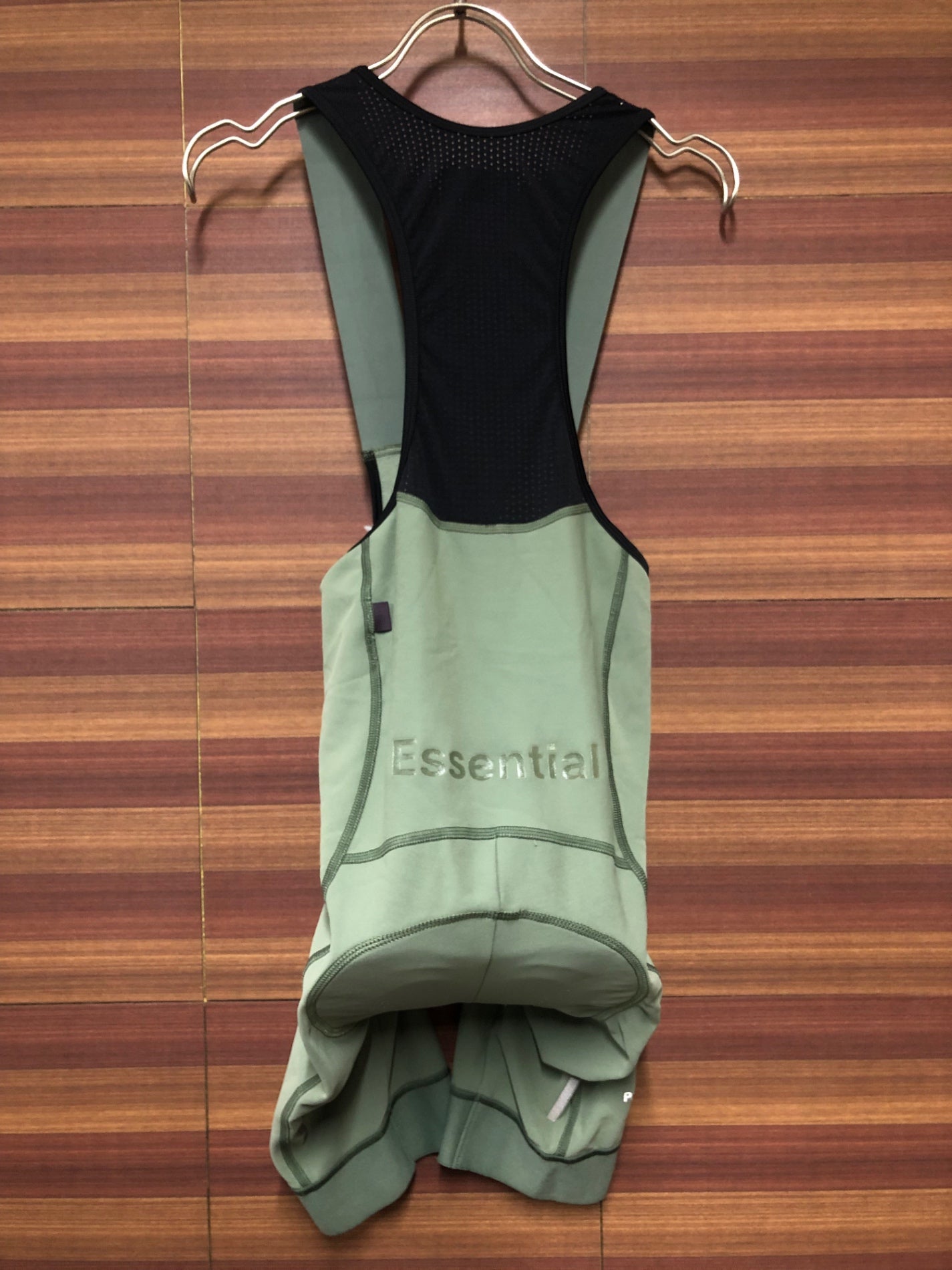 IH339 パスノーマルスタジオ PAS NORMAL STUDIOS エッセンシャル Essential Thermal Bib Shorts ビブショーツ 緑 XS 裏起毛