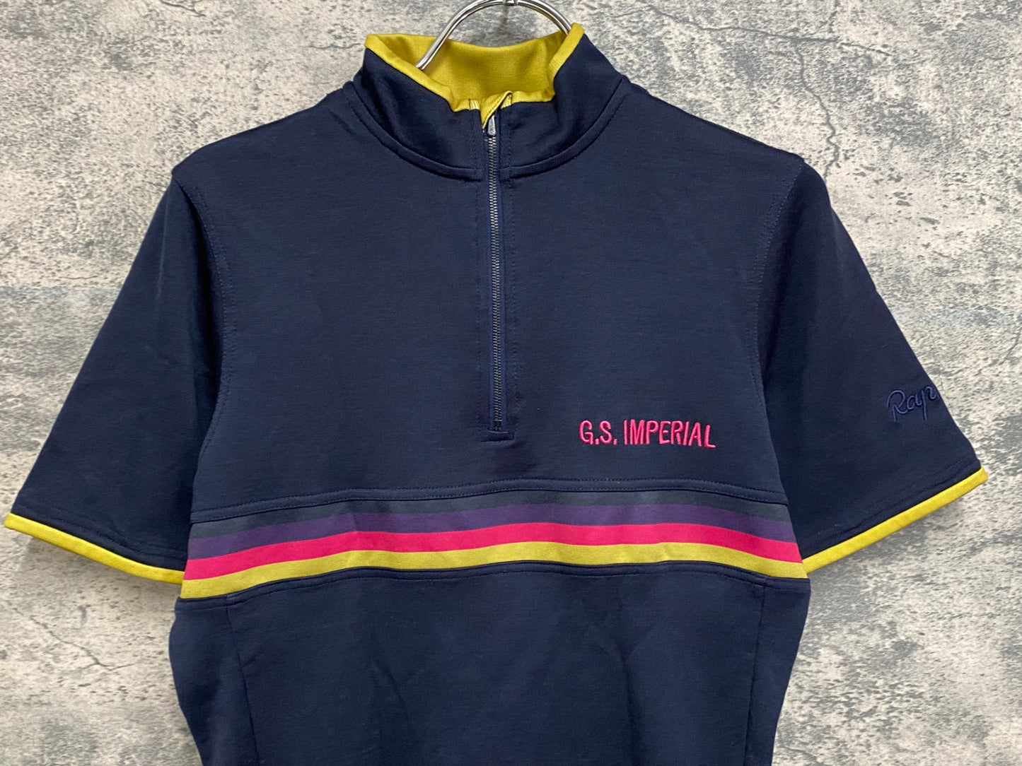 IY144 ラファ Rapha GS Imperial Works 半袖 ハーフジップ サイクルジャージ S