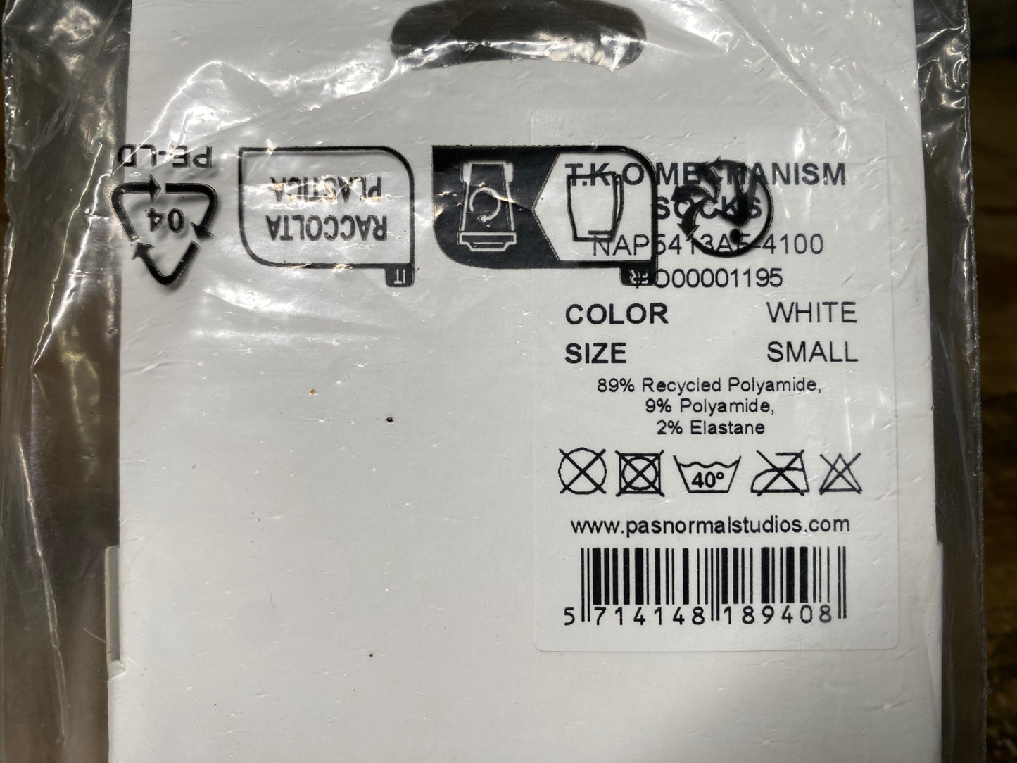 IU957 パスノーマルスタジオ PAS NORMAL STUDIOS T.K.O MECHANISM SOCKS ソックス 白 S