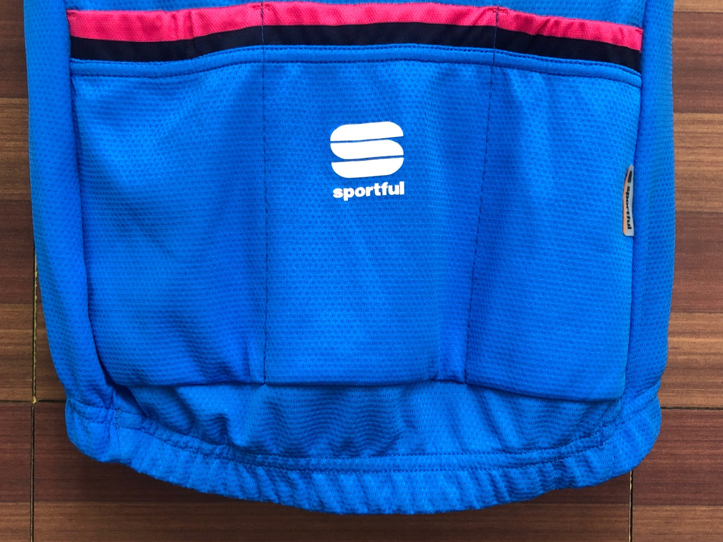 IR910 スポーツフル sportful 半袖 ハーフジップ サイクルジャージ 青 白 XS