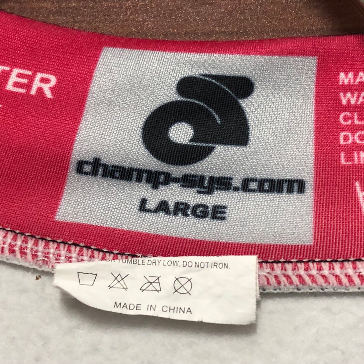 IS999 チャンピオンシステム Champion System 長袖 サイクルジャージ 黒 ピンク L 裏起毛