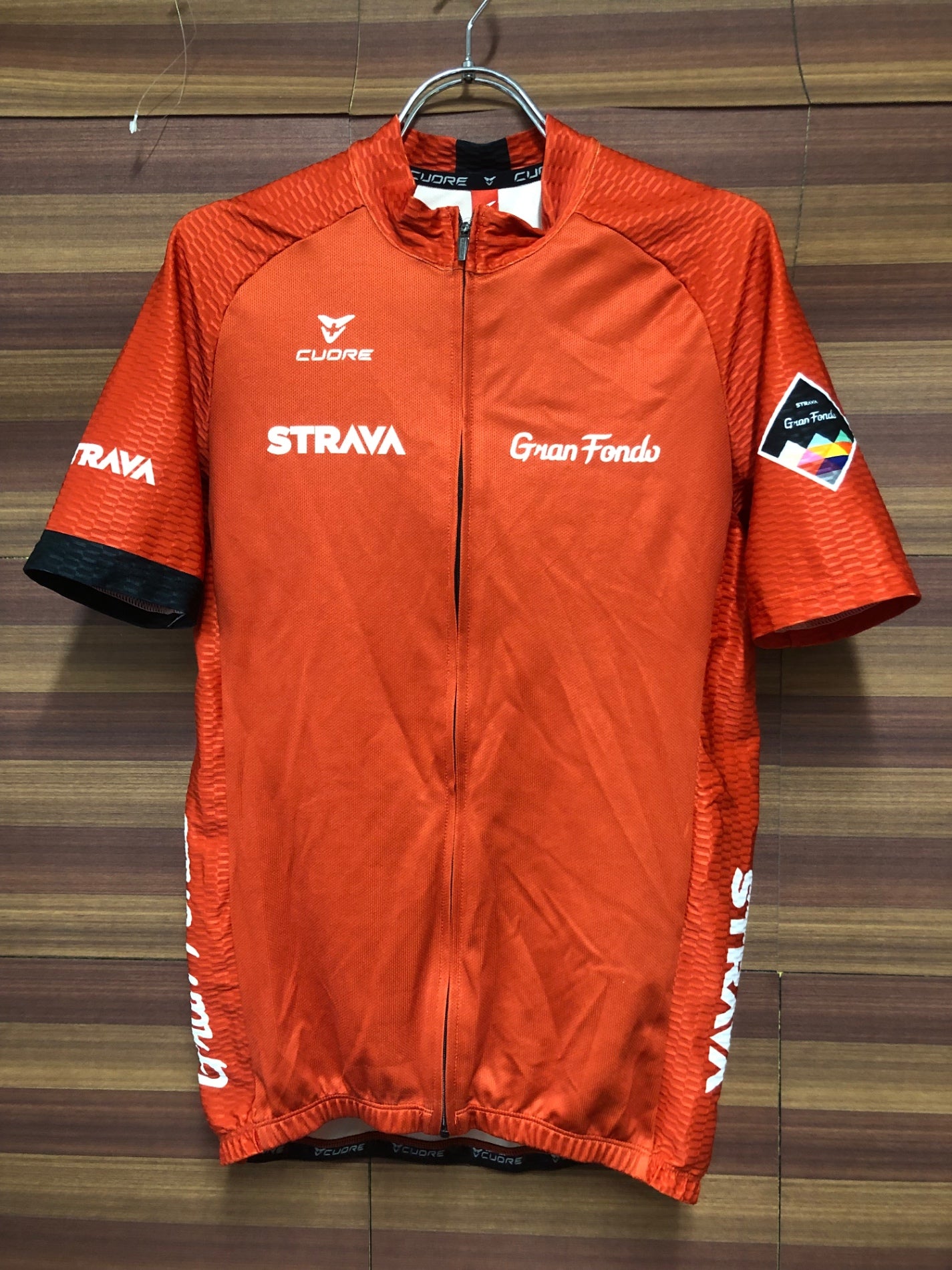 IN751 クオレ CUORE 半袖 サイクルジャージ オレンジ M STRAVA