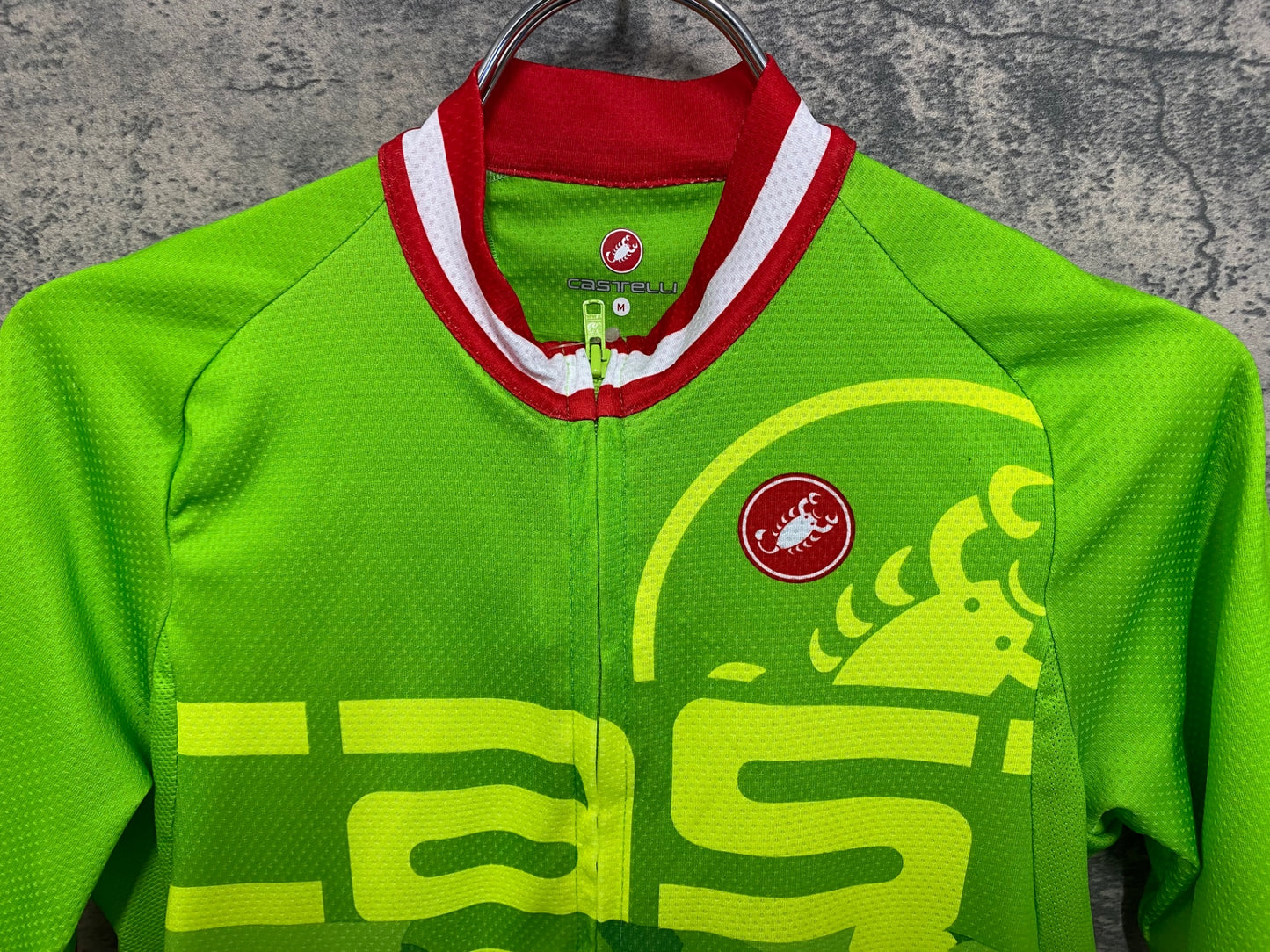 IY206 カステリ CASTELLI 半袖 サイクルジャージ 緑 M
