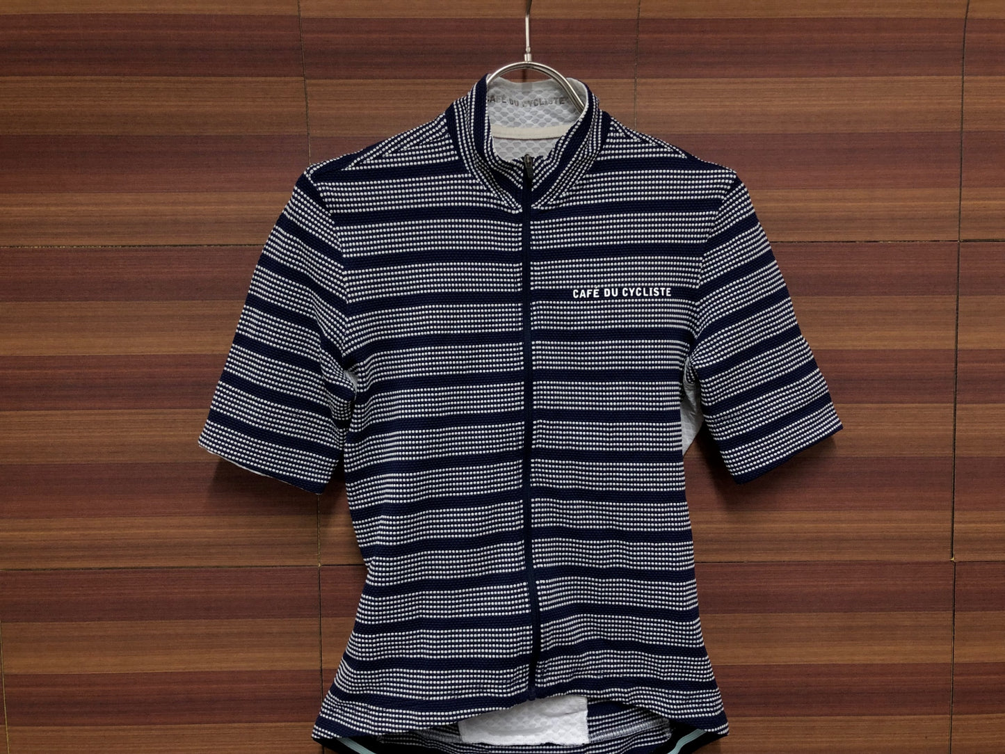 IN925 カフェドシクリステ CAFE DU CYCLISTE FRANCINE 半袖 サイクルジャージ S 紺 レディース