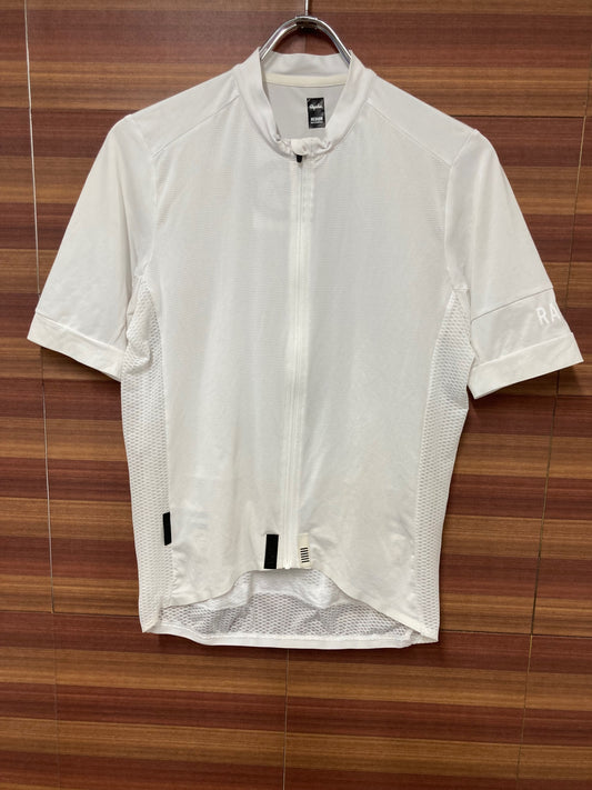 IO437 ラファ Rapha CLIMBERS JERSEY 半袖 サイクルジャージ 白 M ※染み