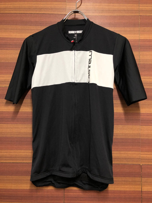IL280 カステリ CASTELLI 半袖 サイクルジャージ 黒 白 S