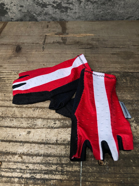 JB583 ラパッション la PASSIONE 指切り グローブ 黒 赤 S