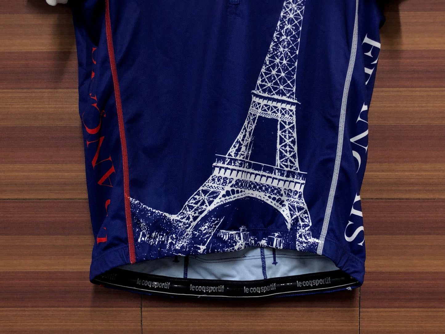 IN125 ルコックスポルティフ le coq sportif 半袖 サイクルジャージ 青 L FRANCAIS