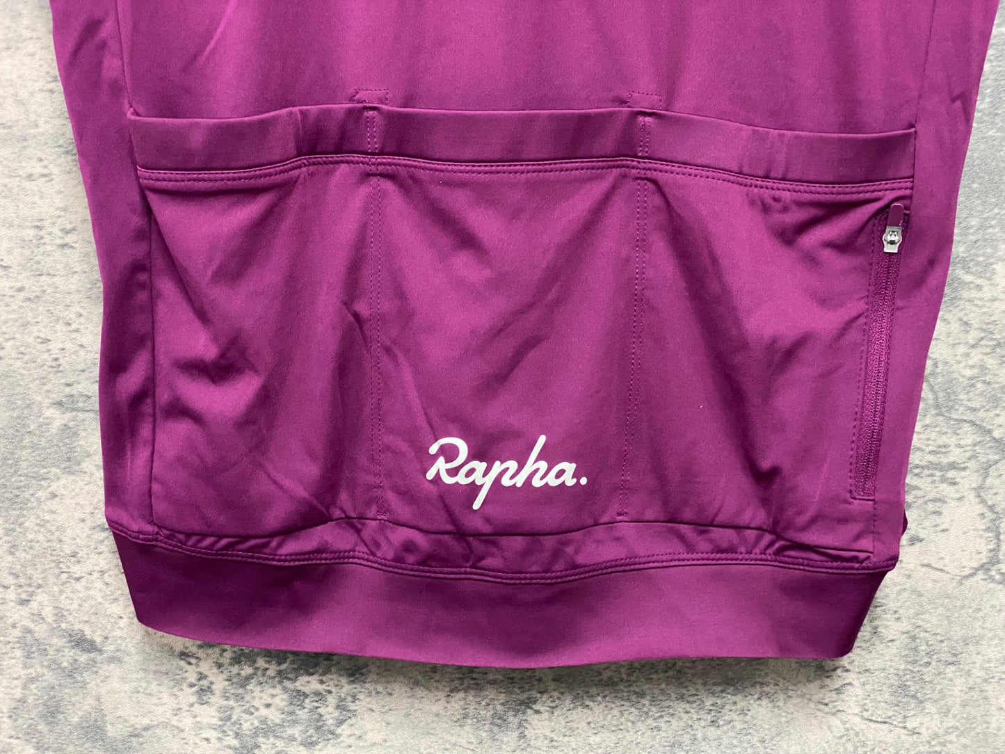 JB048 ラファ Rapha CORE JERSEY 半袖 サイクルジャージ 赤紫 L