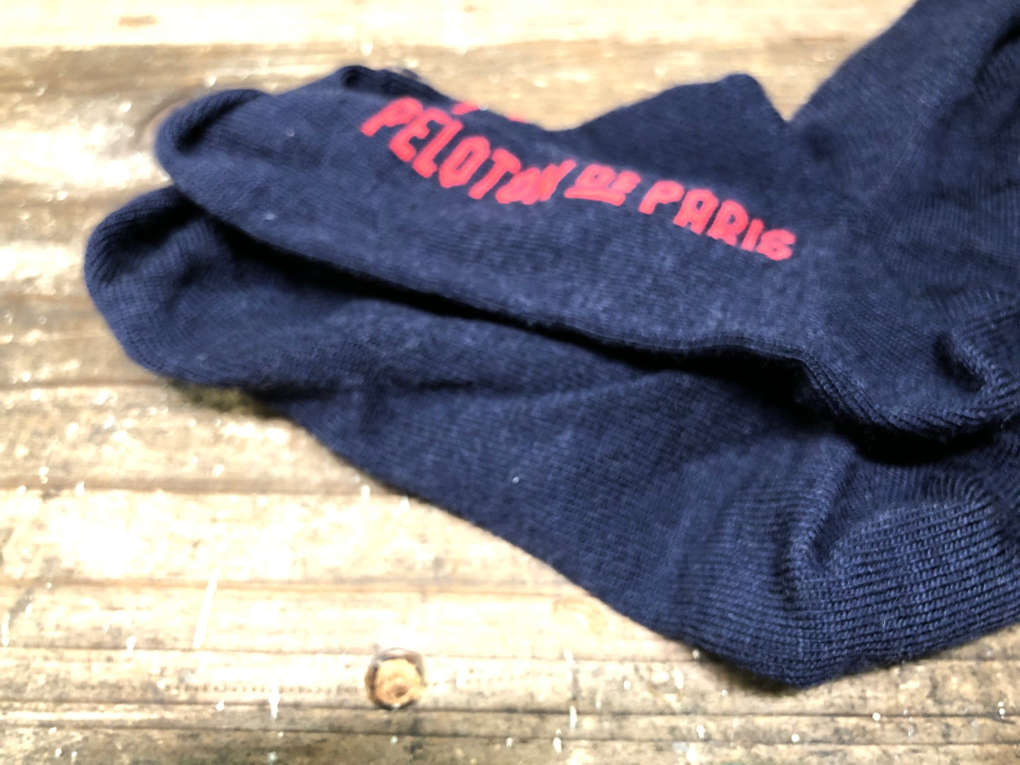 IO488 プロトンド パリ PELOTON DE PARIS ソックス 靴下 黒赤 US4~6