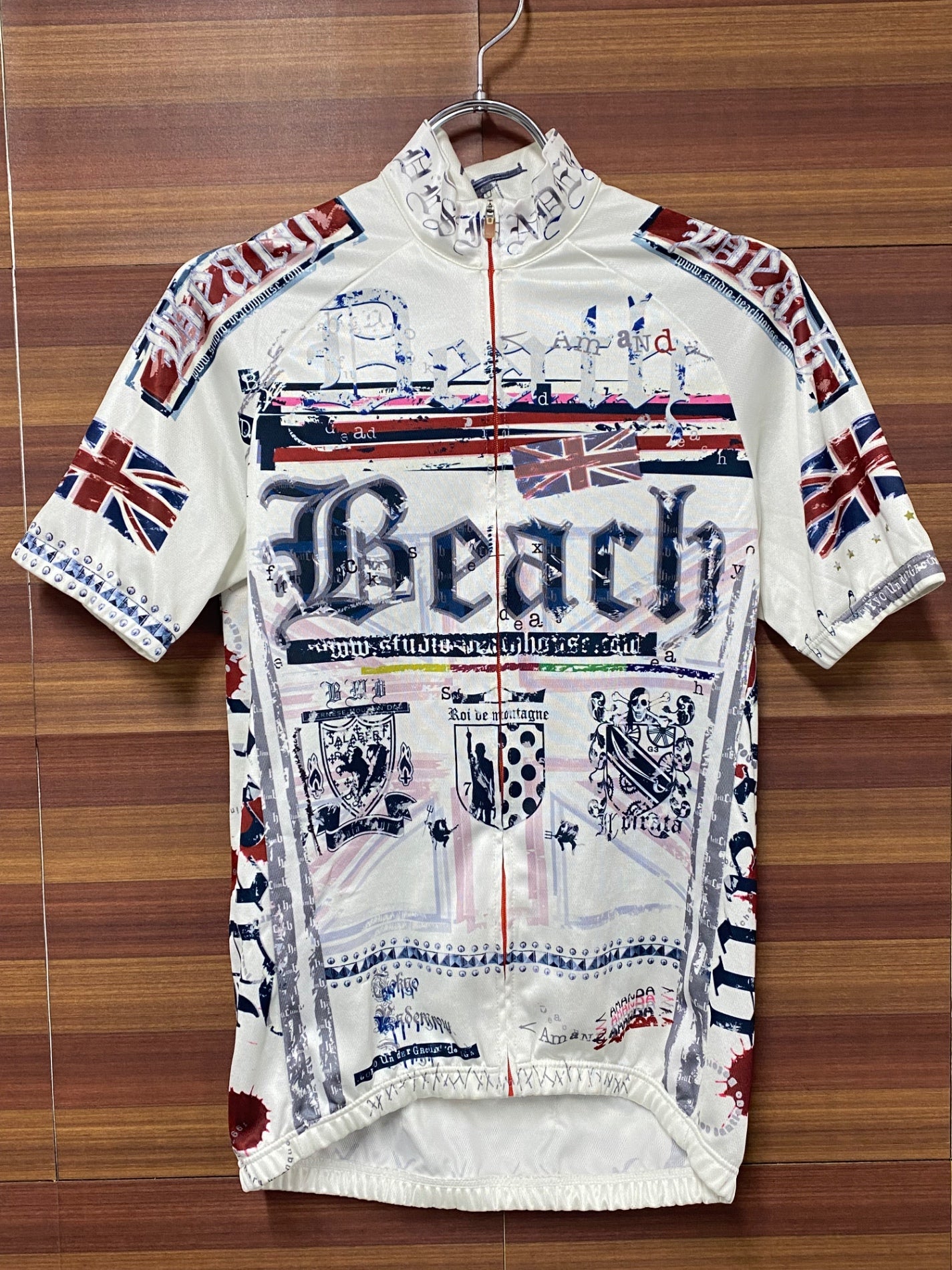 IS048 パンダーニ PANDANI 半袖 サイクルジャージ 白 M