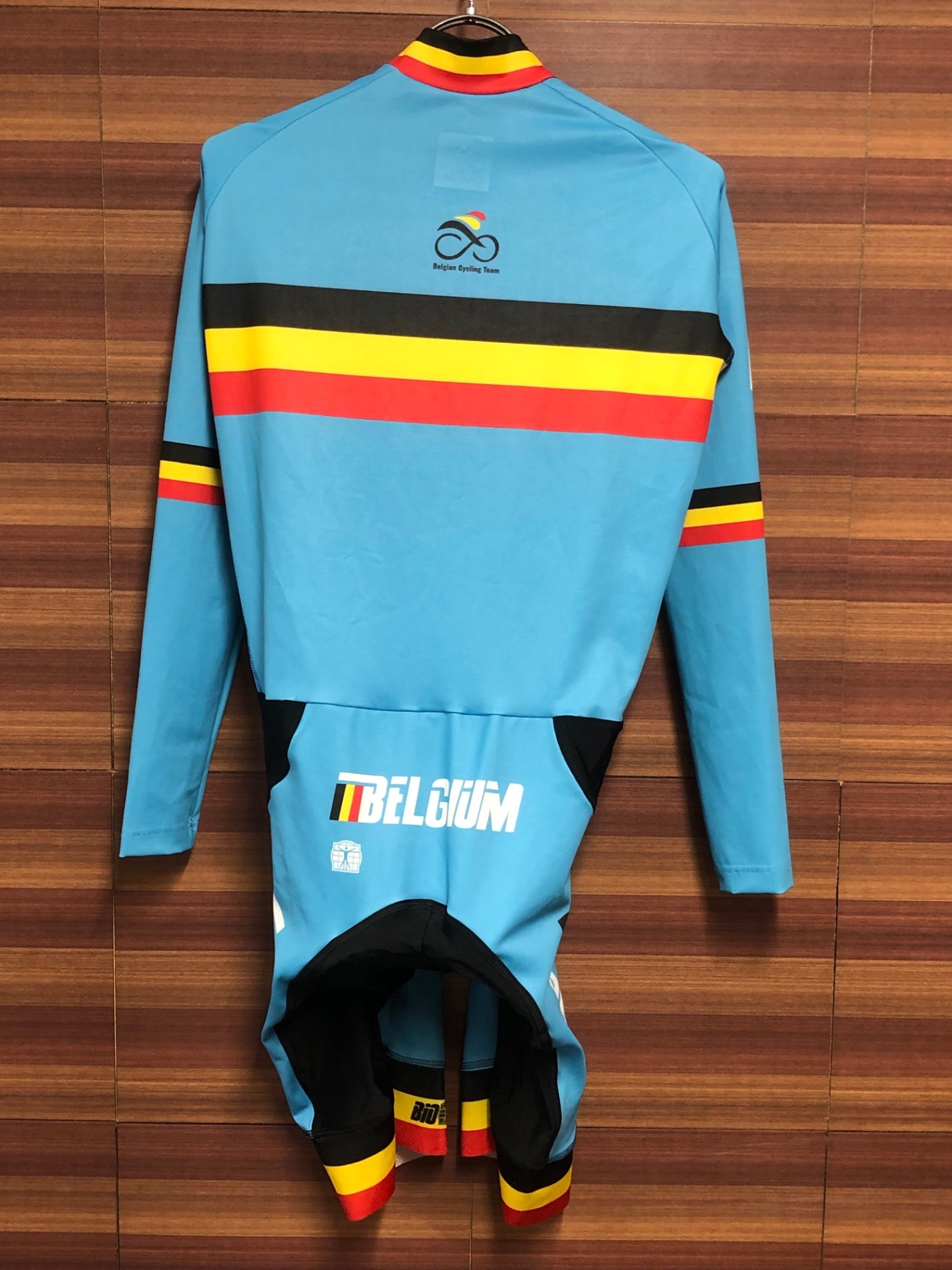 II681 ビオレーサー BIORACER 長袖 ワンピース 水色 BELGIUM XS