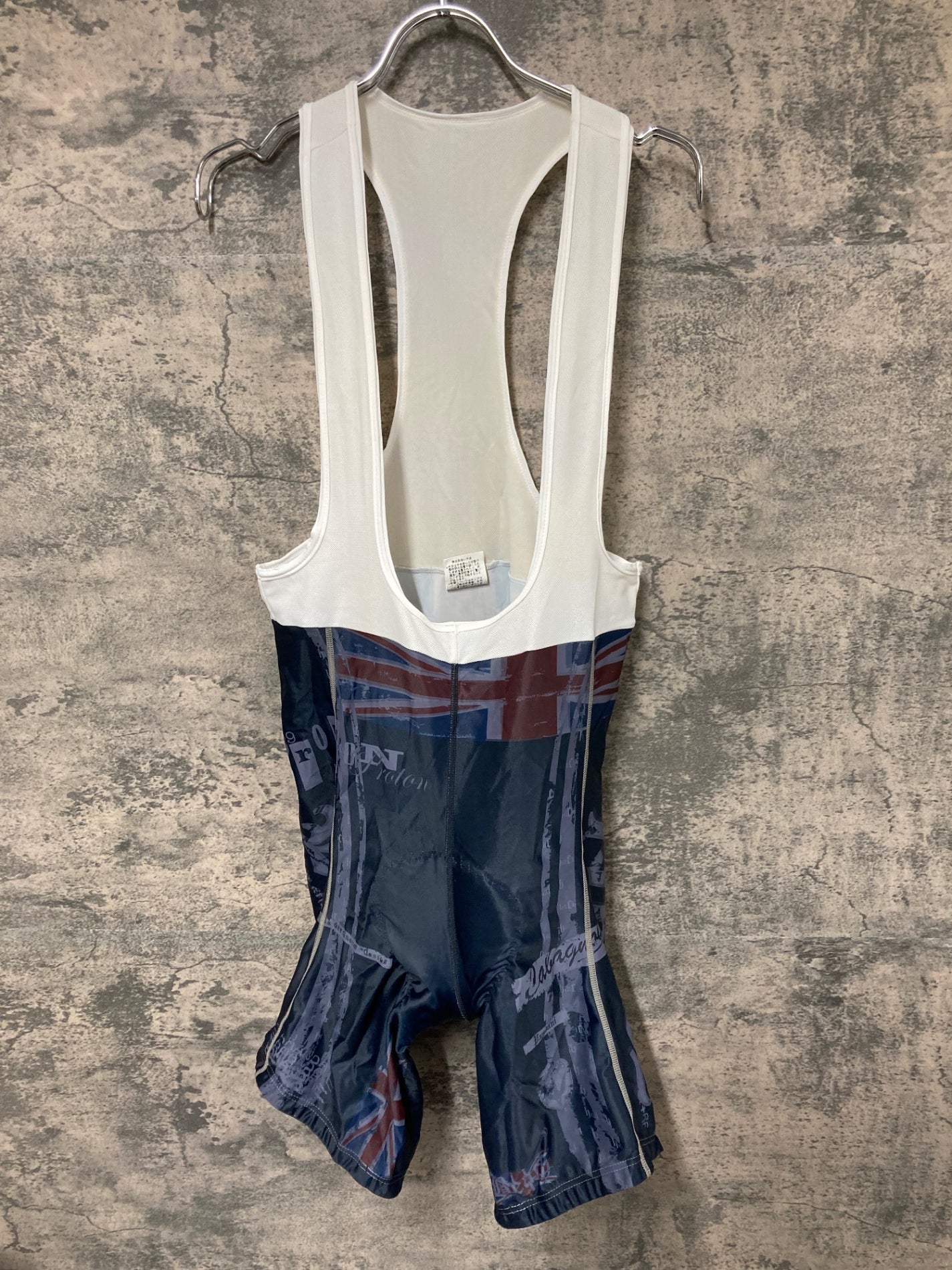 IY629 パンダーニ Pandani ビブショーツ 白 紺 L