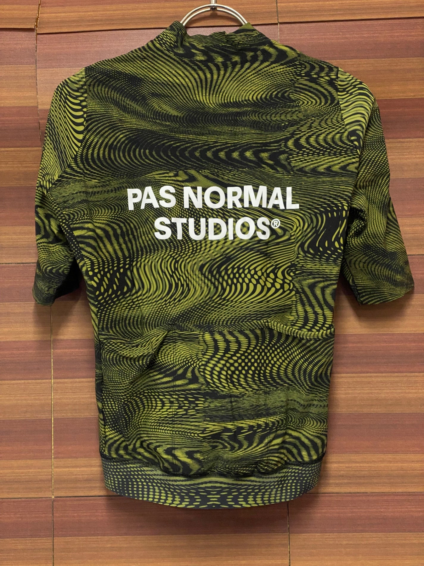 IV055 パスノーマルスタジオ PAS NORMAL STUDIOS ESSENTIAL JERSEY 半袖サイクルジャージ 緑黒 S