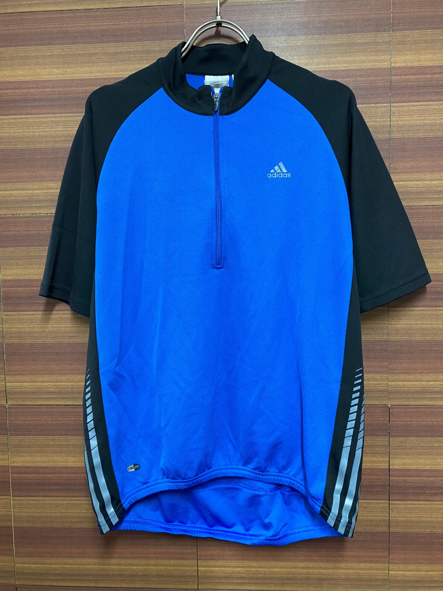 IC670 アディダス adidas 半袖 サイクルジャージ 青 JAPAN/O