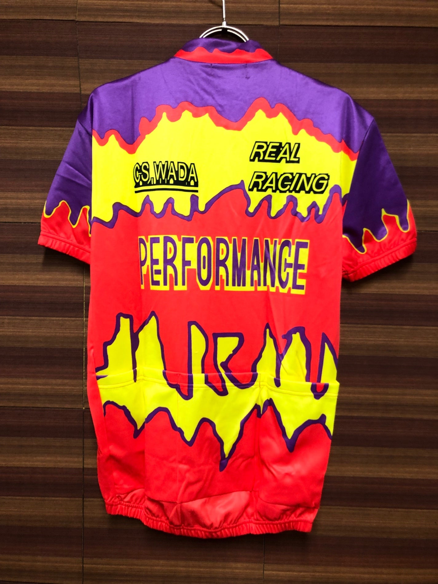 IM570 ミズノ MIZUNO 半袖 サイクルジャージ 赤 紫 L ウィンテージ