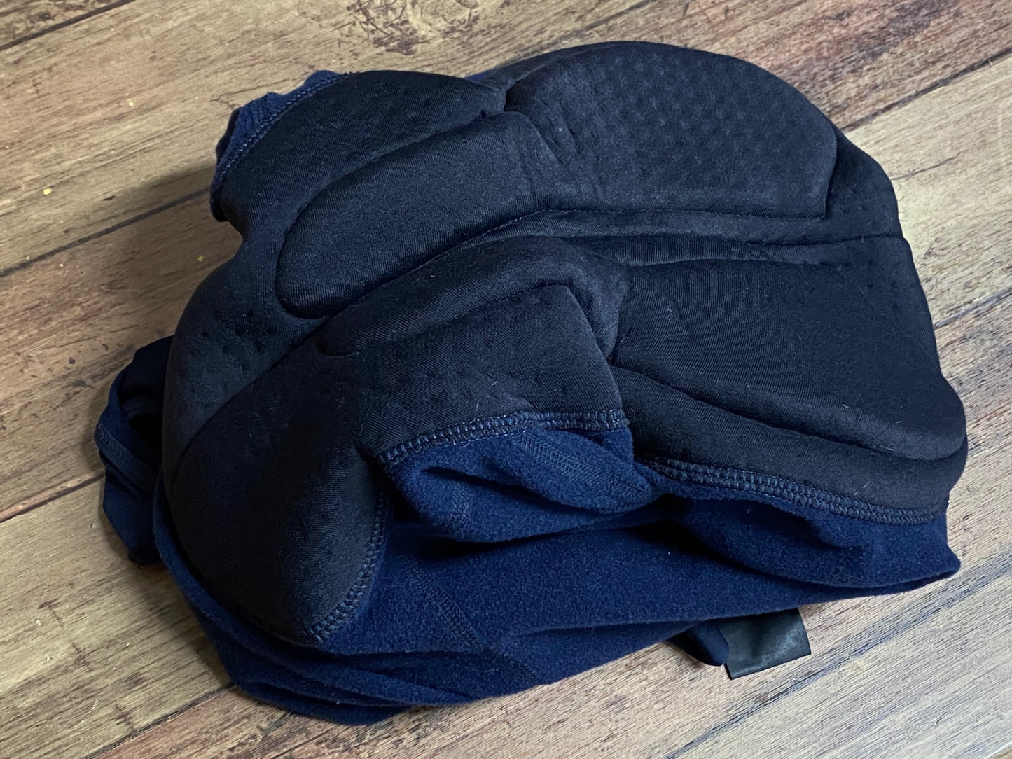 IN859 ラファ Rapha BREVET WINTER TIGHTS WITH PAD ビブタイツ 紺 M 裏起毛 ※擦れ