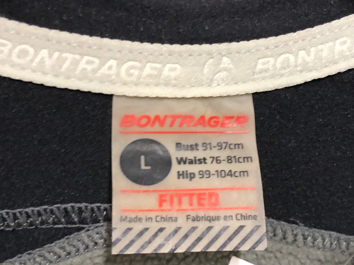 IQ438 ボントレガー BONTRAGER 長袖 サイクルジャケット グレー L 裏起毛