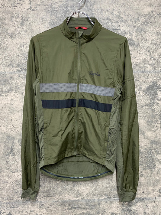 IZ697 ラファ Rapha BREVET LONG SLEEVE WINDBLOCK JERSEY 長袖 サイクルジャージ 緑 XS