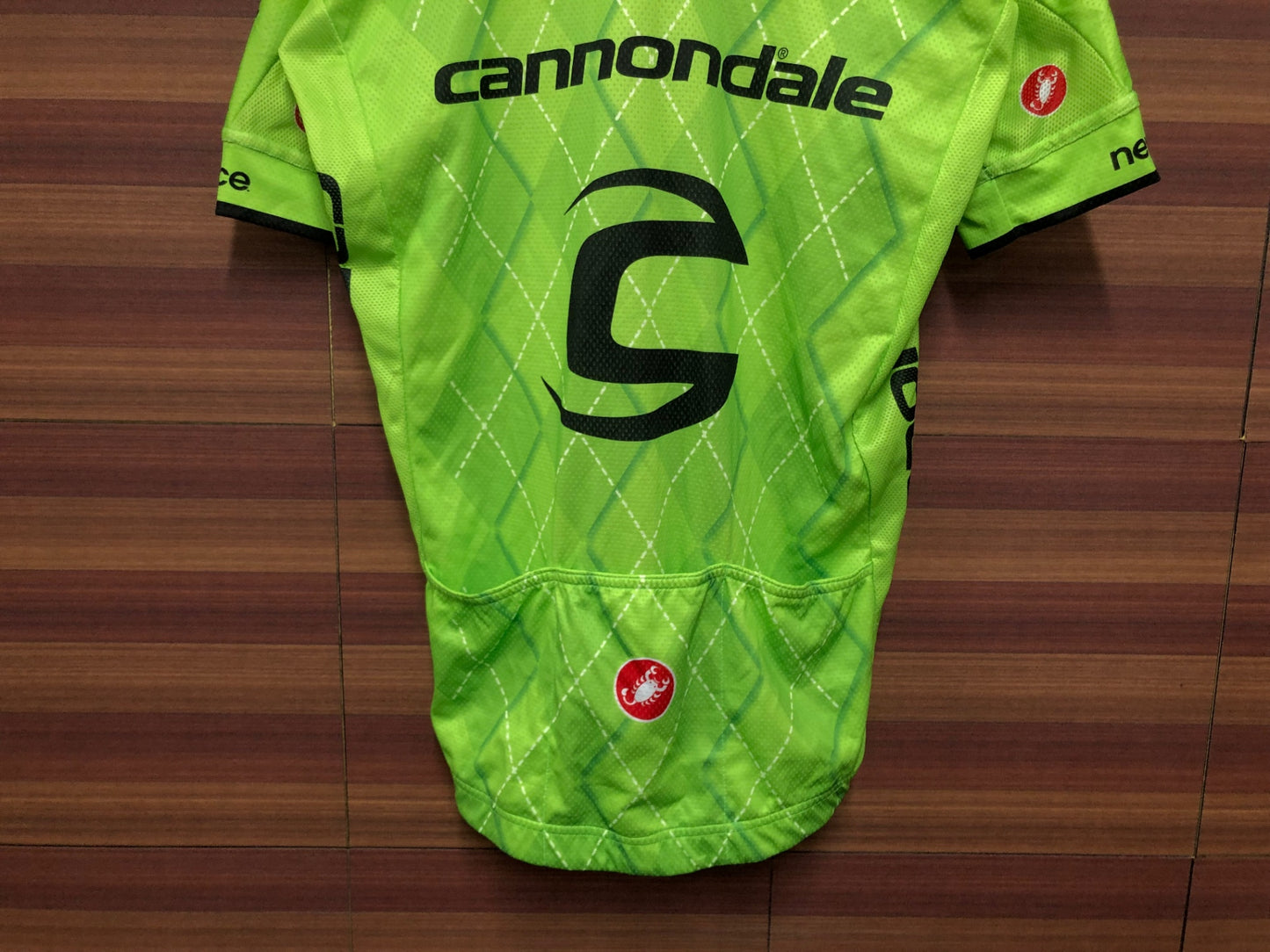 IN746 カステリ CASTELLI 半袖 サイクルジャージ 緑 S Cannondale