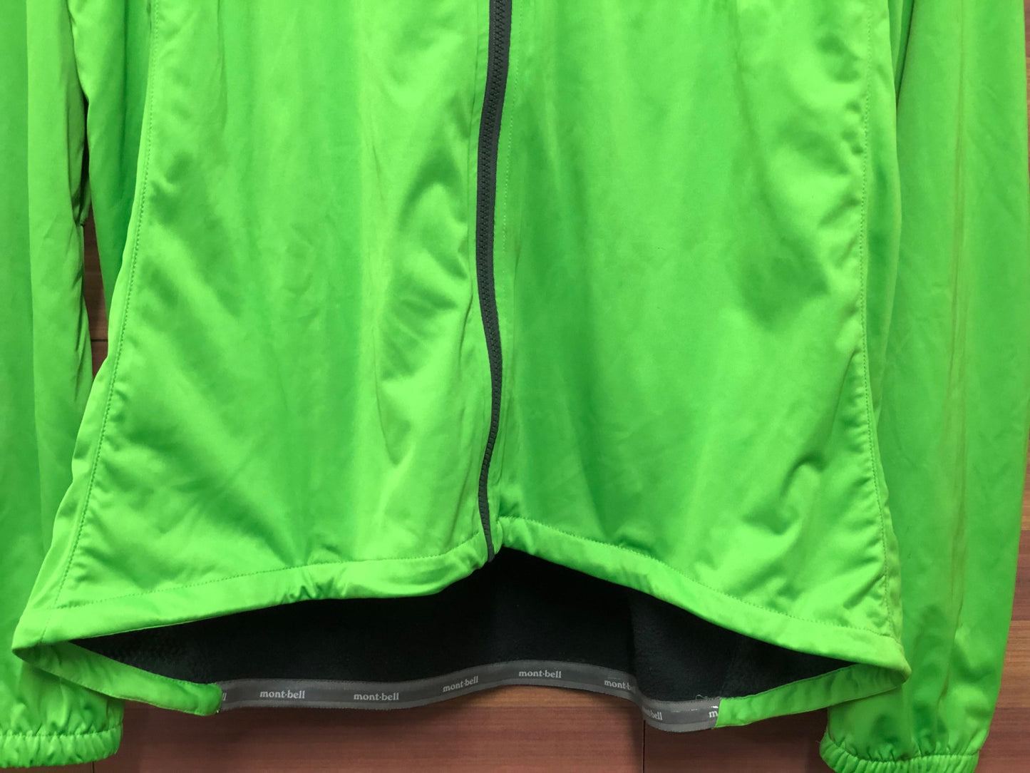 IR482 モンベル mont-bell 長袖 サイクルジャケット 紺 緑 L 裏起毛