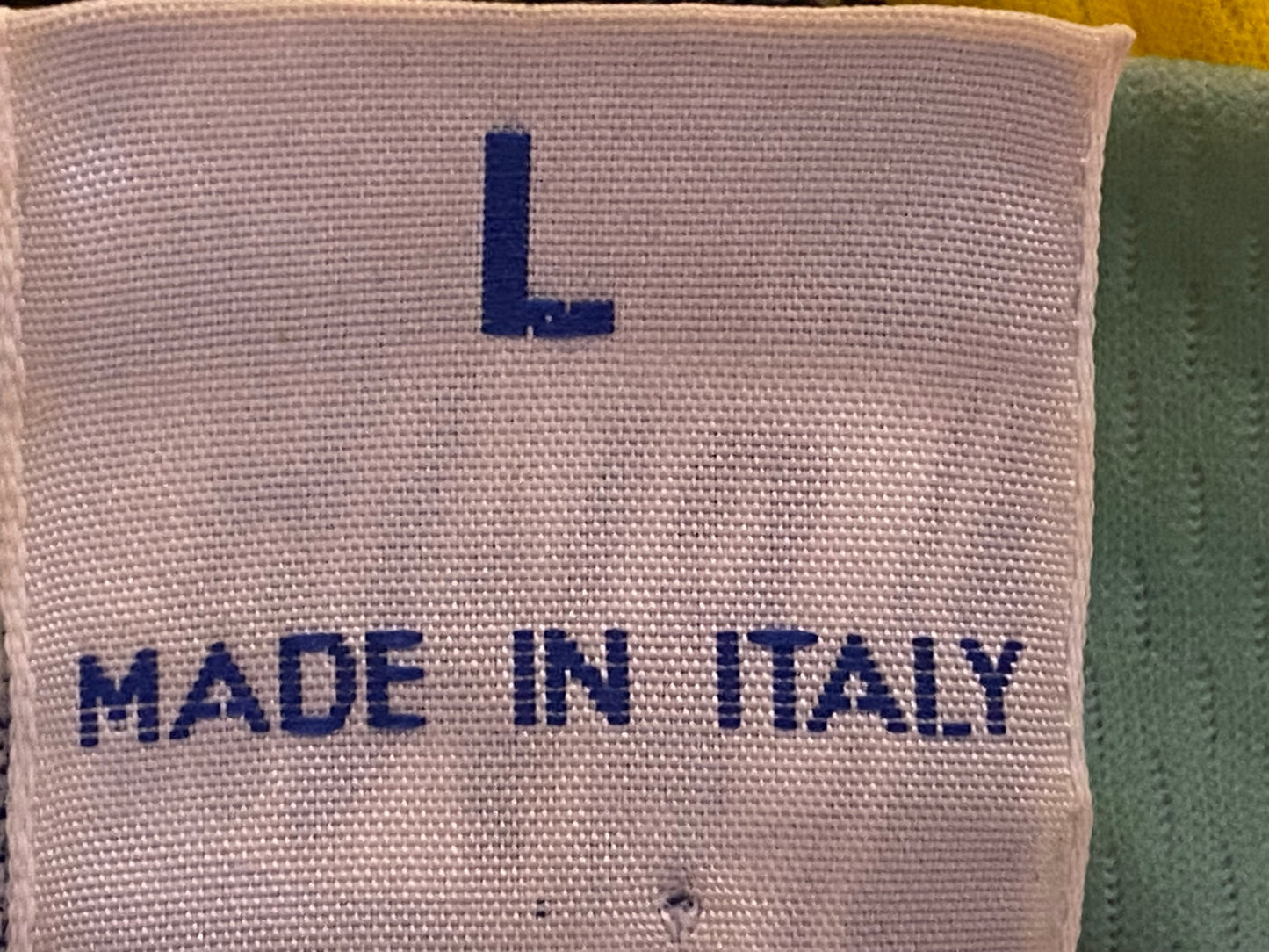 IK011 サンティーニ Santini 半袖 サイクルジャージ ハーフジップ 赤 黄 L Polti