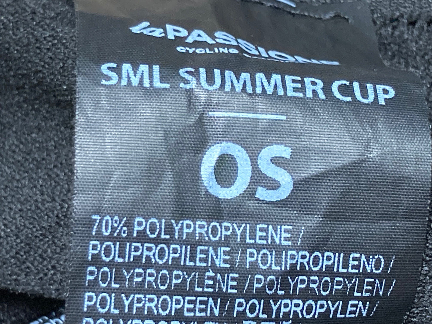 JA105 ラパッション la PASSION SUMMER CUP サイクルキャップ ビーニ― 黒 OS