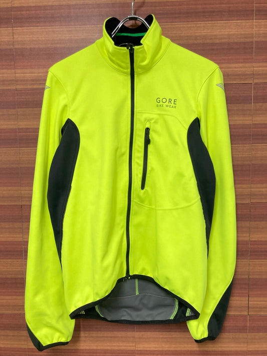 HS527 ゴアバイクウェア GORE BIKE WEAR 長袖 サイクルジャケット 蛍光黄 M 裏起毛