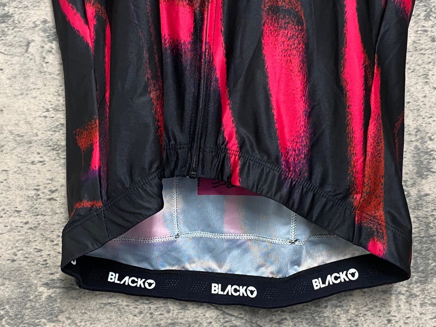 JA641 ブラックシープ BLACK SHEEP ESSENTIAL TEAM JERSEY 半袖 サイクルジャージ 赤 黒 S