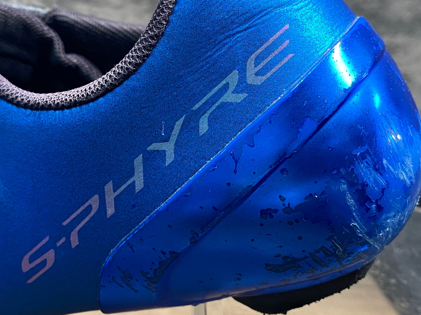 IW227 シマノ SHIMANO S-PHYRE SHRC902M B01 E ビンディングシューズ SPD-SL BOA 青 EU41 ※擦れ傷大