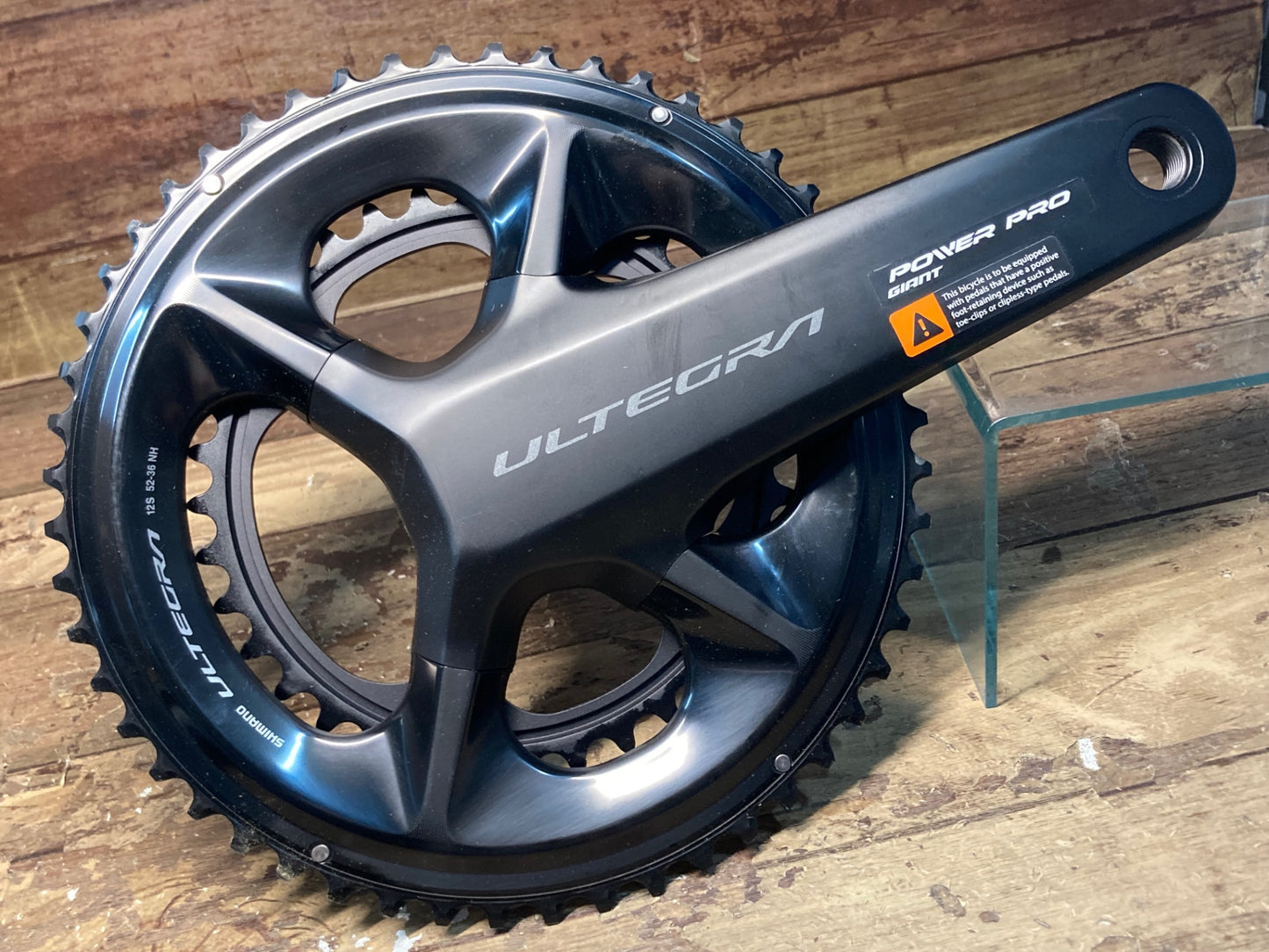 IK719 シマノ SHIMANO アルテグラ ULTEGRA FC-R8100 クランクセット 170mm 52/36T GIANT POWER PRO パワーメーター付