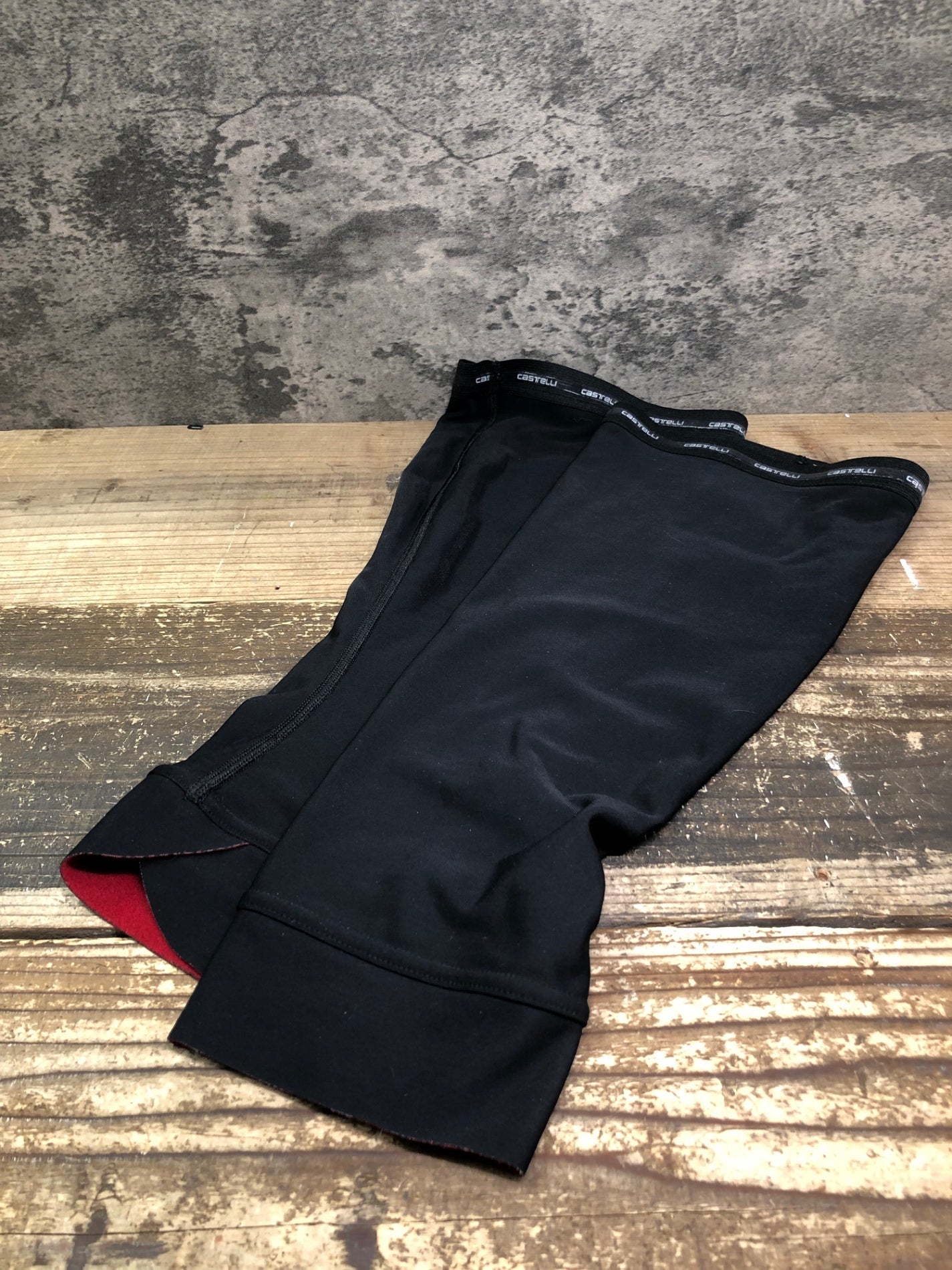 JA599 カステリ CASTELLI ニーウォーマー 黒 L 裏起毛