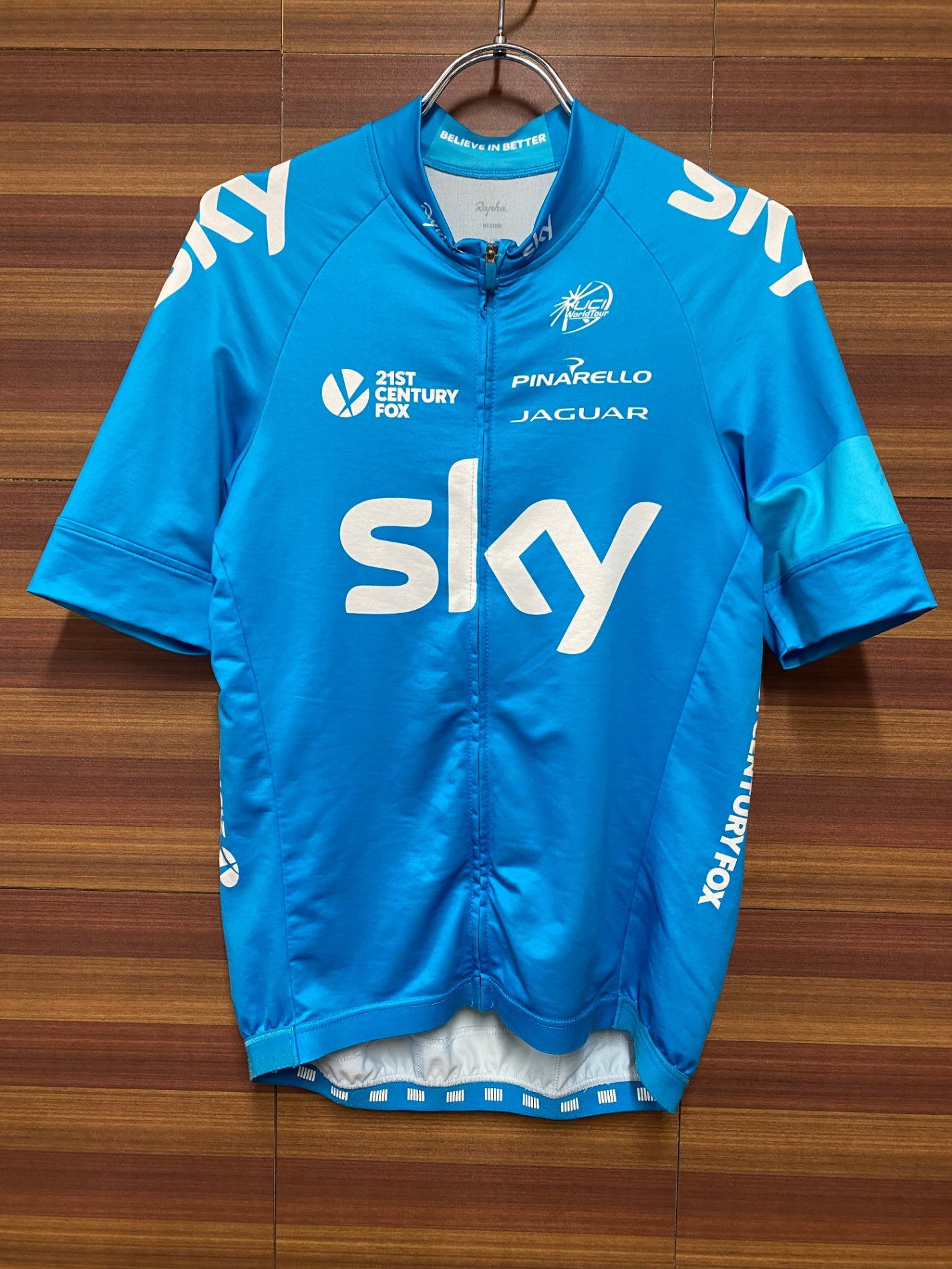 IJ228 ラファ Rapha Men's pro team JERSEY TEAM SKY 半袖 サイクルジャージ 青 M