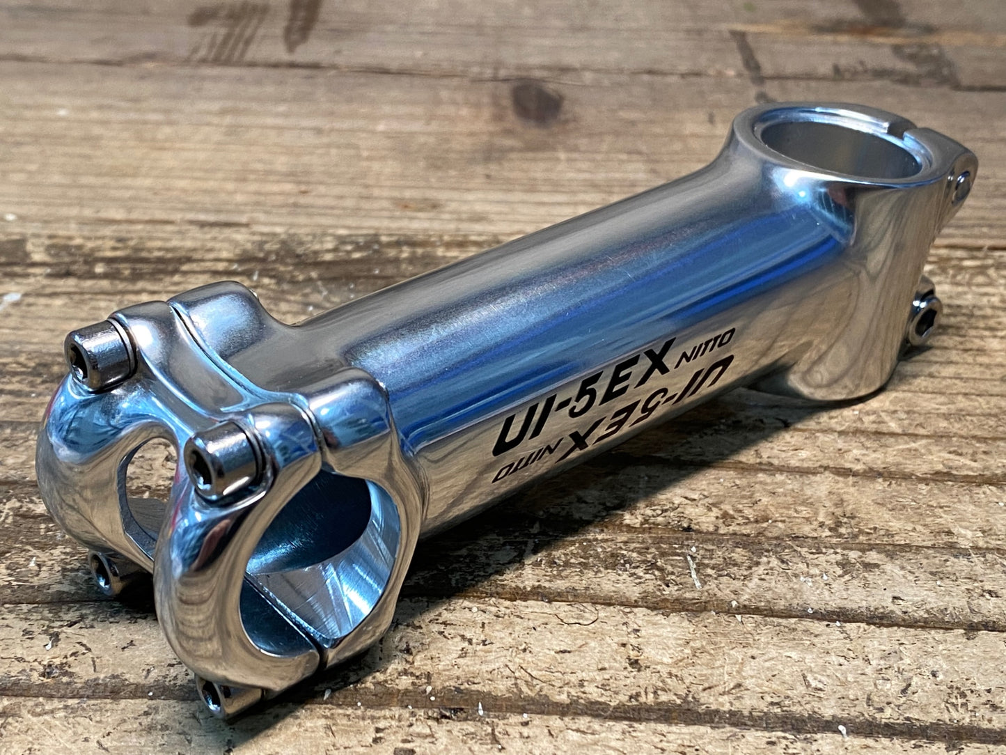 JB522 日東 NITTO UI-5EX アルミ ステム シルバー 110mm Φ26.0 OS/Φ25.4