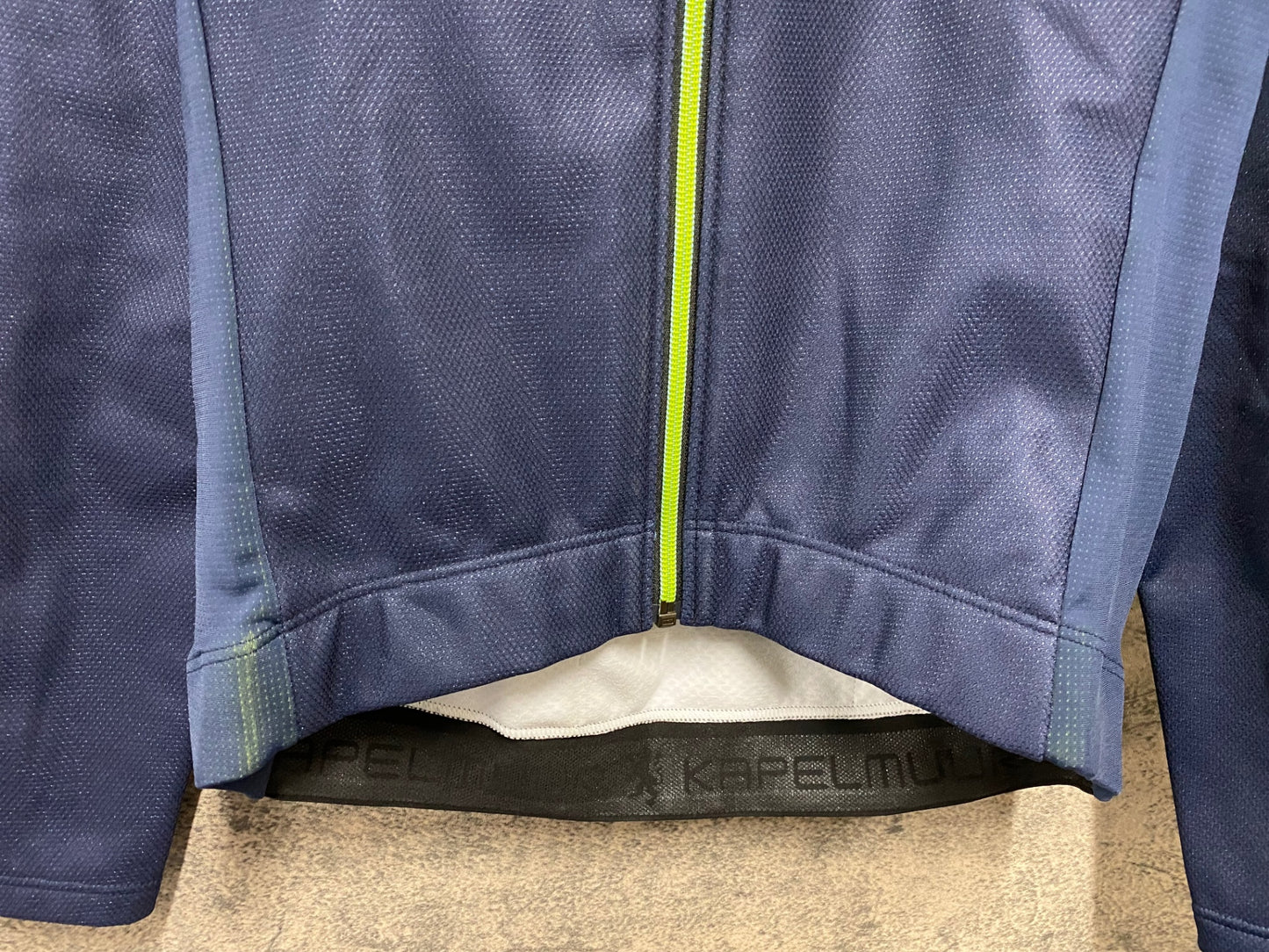 JB067 リオンドカペルミュール Lion de KAPELMUUR 長袖 サイクルジャージ 紺 黒 S 裏起毛