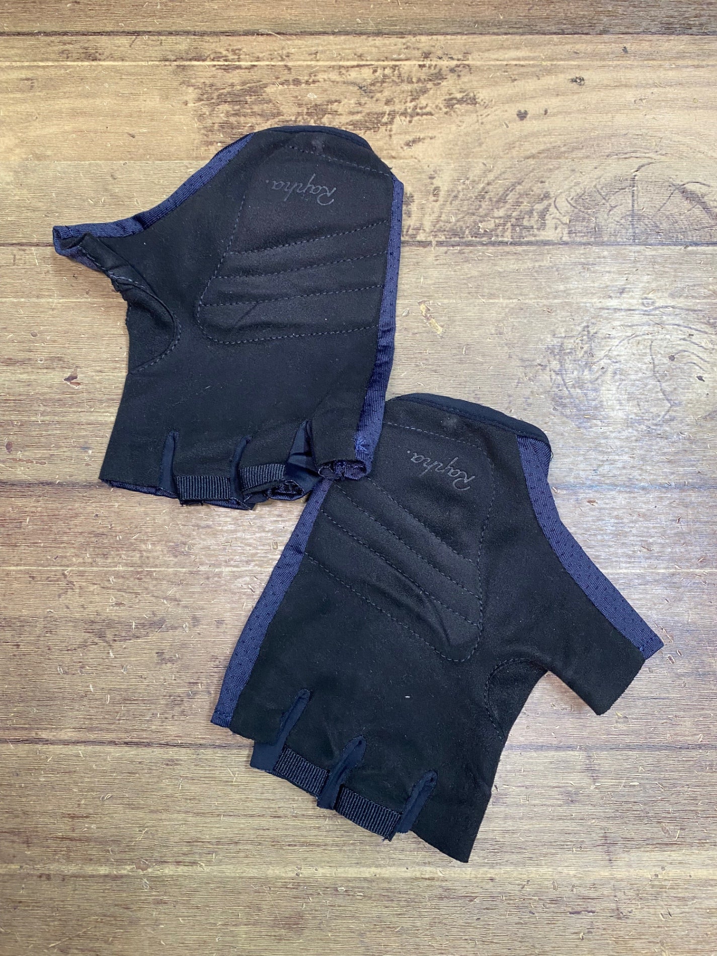 JB092 ラファ Rapha BREVET MITTS 指切り グローブ 紺 ※サイズ不明、タグカット