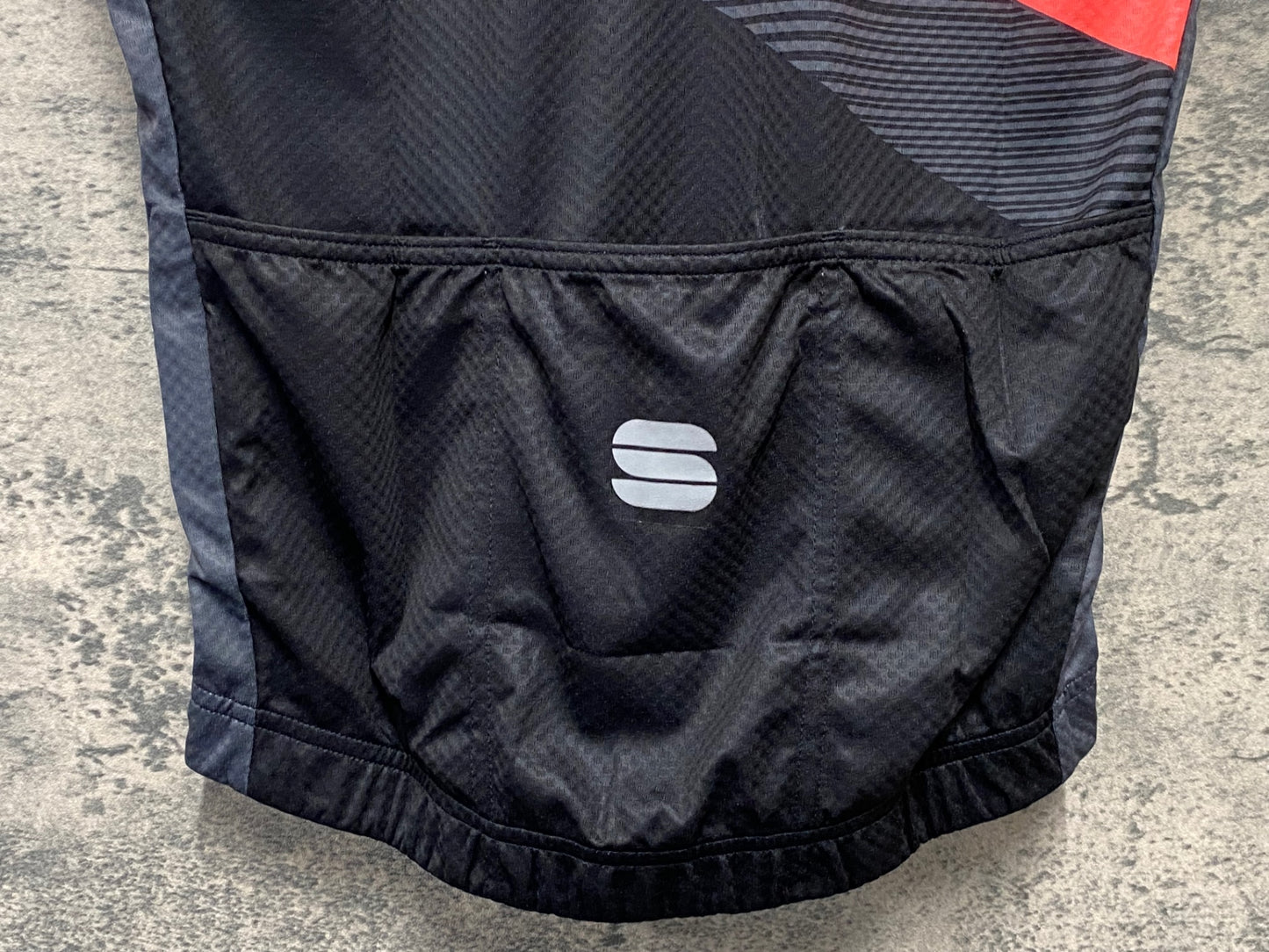 IY883 スポーツフル Sportful 半袖 サイクルジャージ 黒赤 S