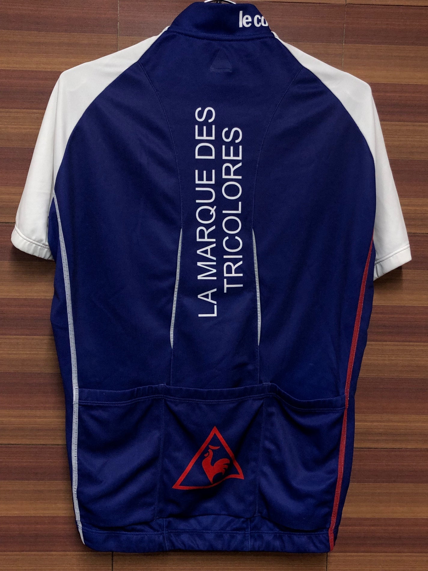 IN125 ルコックスポルティフ le coq sportif 半袖 サイクルジャージ 青 L FRANCAIS