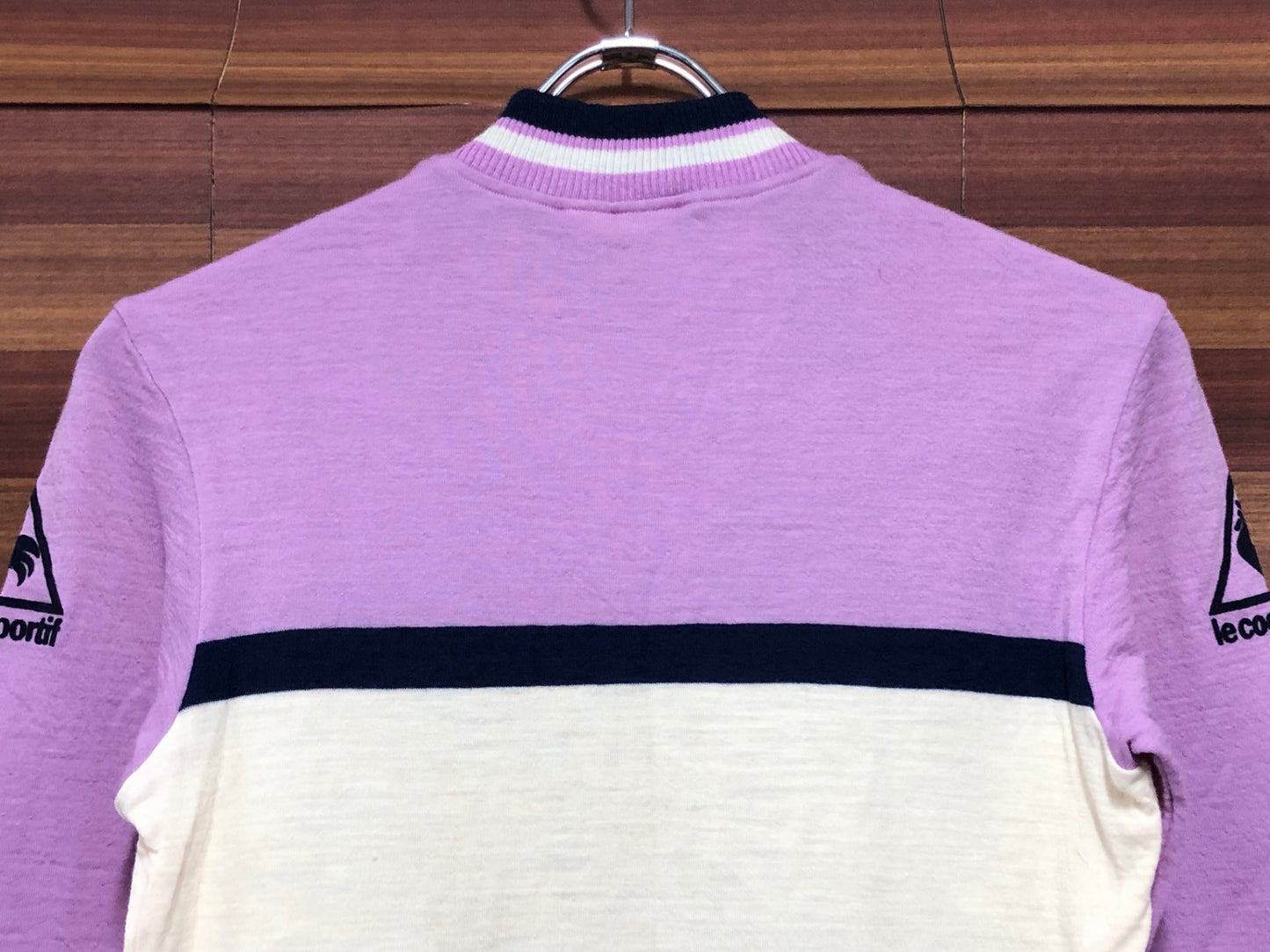 IT707 ルコックスポルティフ le coq sportif 長袖サイクルジャージ 紫 90-4