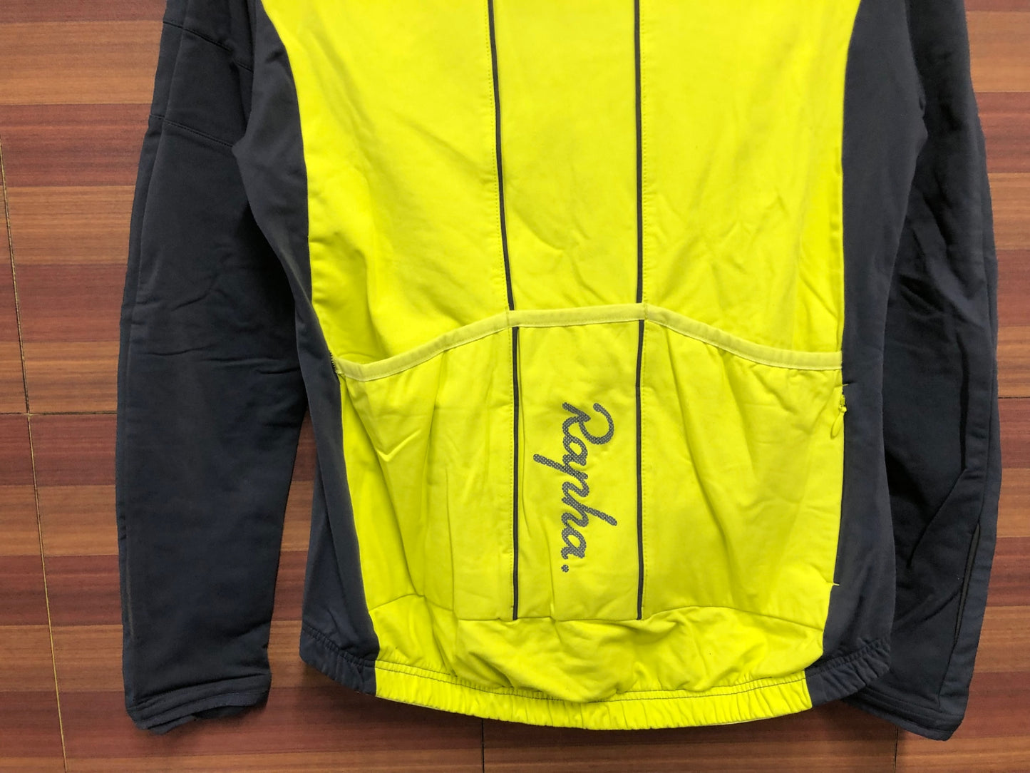 IT303 ラファ Rapha SOUPLESSE JACKET 長袖 サイクルジャケット グレー 黄 S