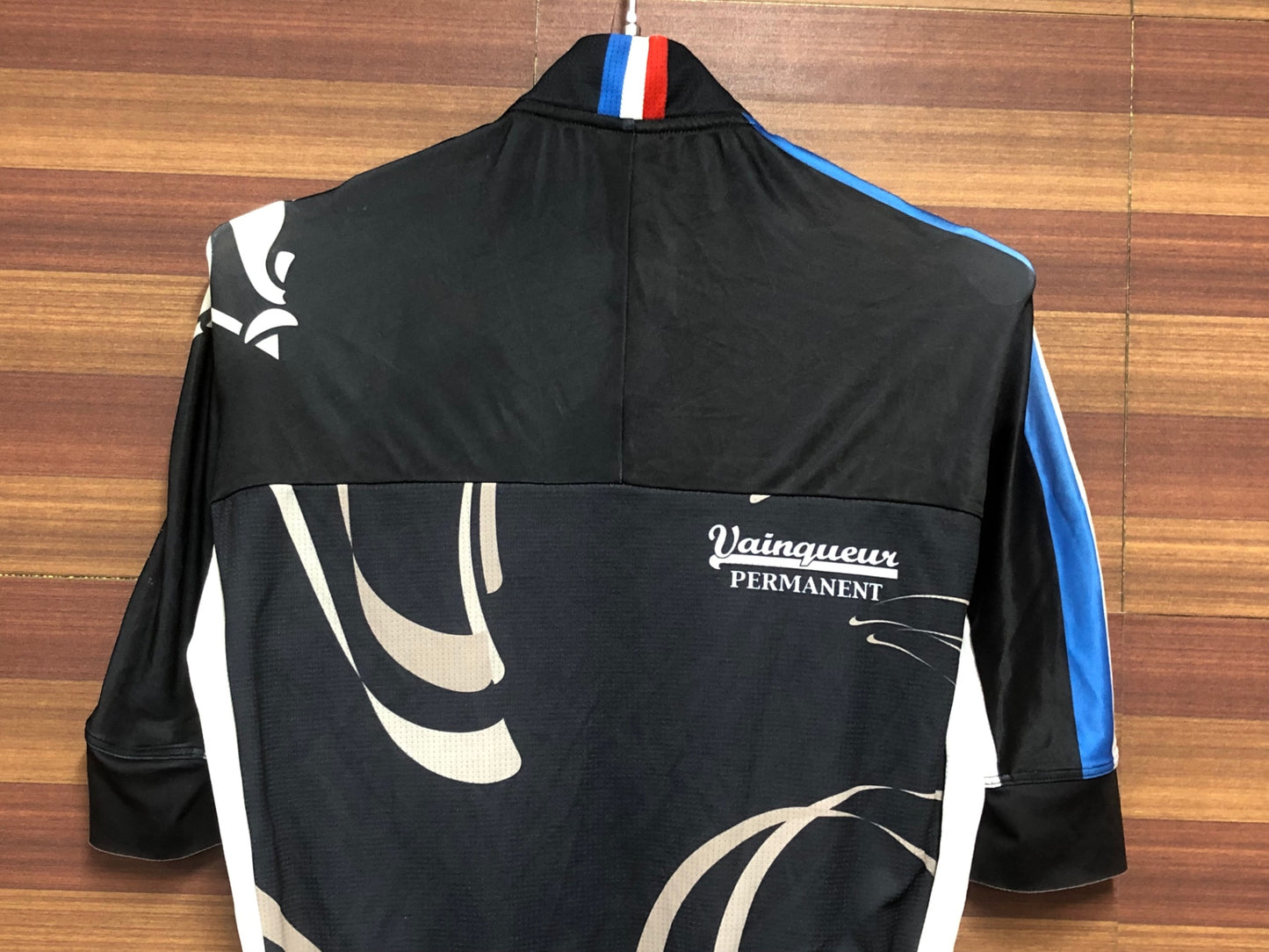 ID073 ルコックスポルティフ le coq sportif 半袖 サイクルジャージ 黒 S