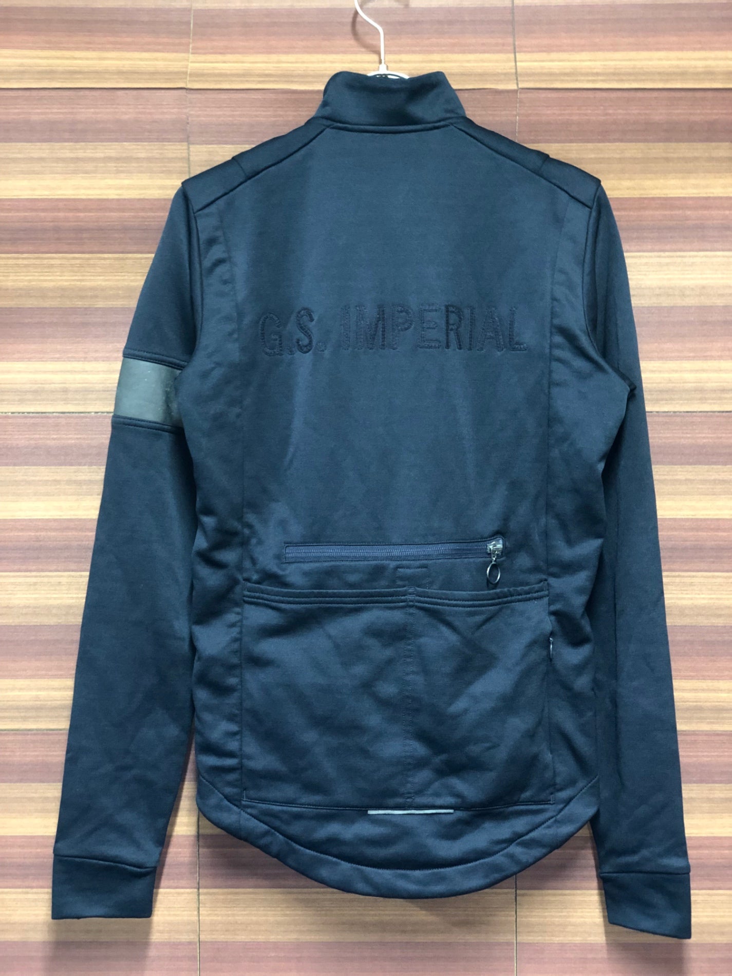 IQ817 ラファ Rapha IMPERIAL WORKS WINTER JERSEY 長袖 サイクルジャージ 紺 XS 裏起毛