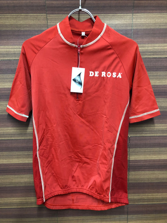 IQ349 デローザ DE ROSA 半袖サイクルジャージ 赤 M